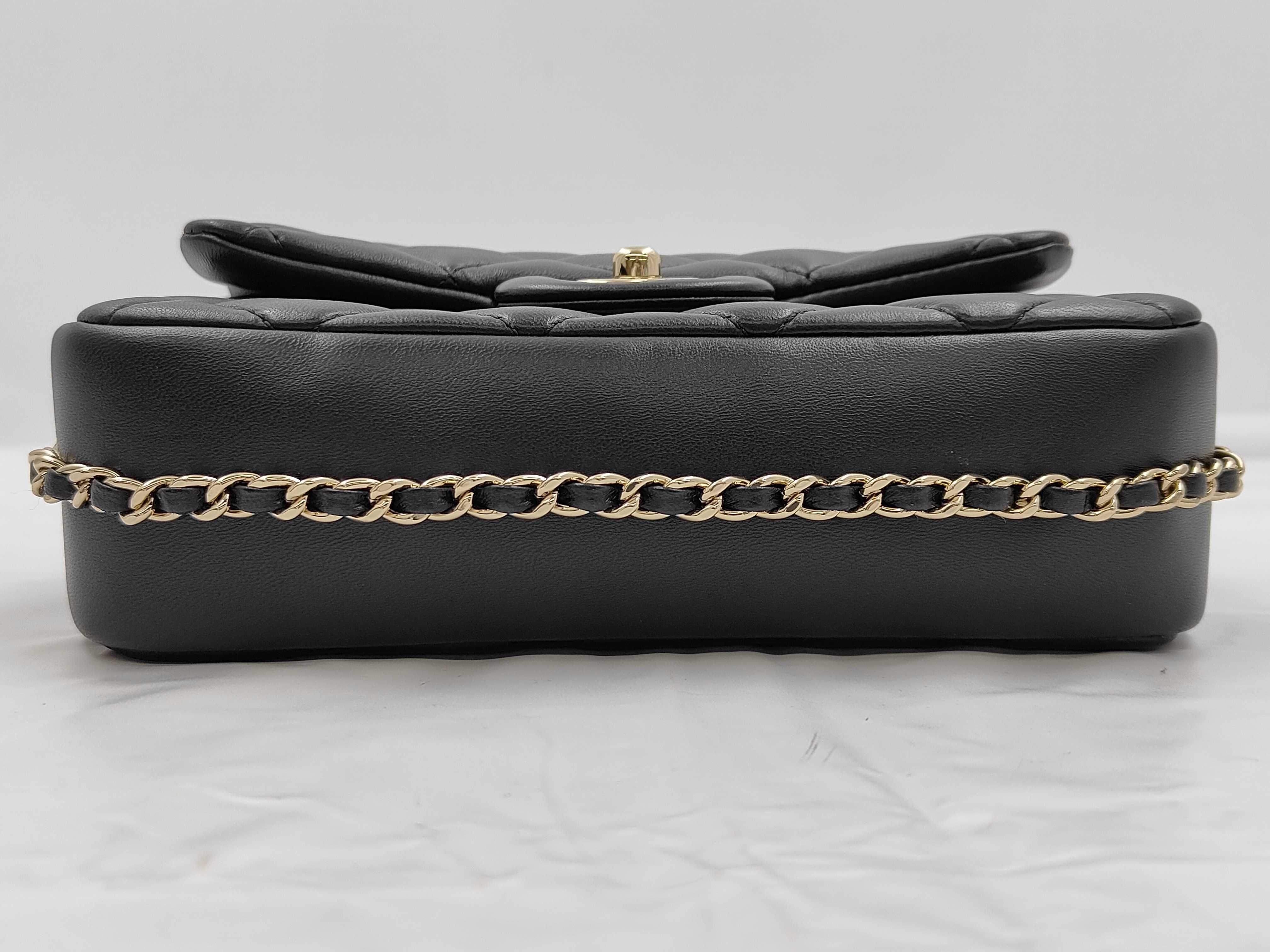 Matelassé Small Flap Shoulder Bag, Black, Serial Number 29 — view 6