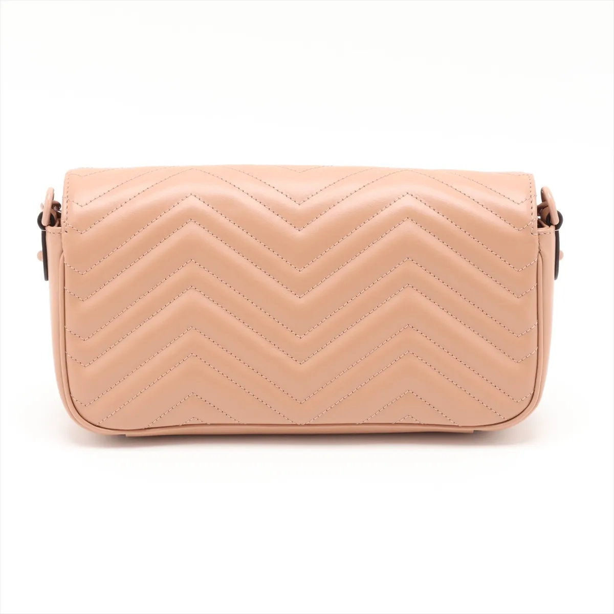 GG Marmont Leather Chain Shoulder Bag, Beige, 826098 (Outlet) — view 2
