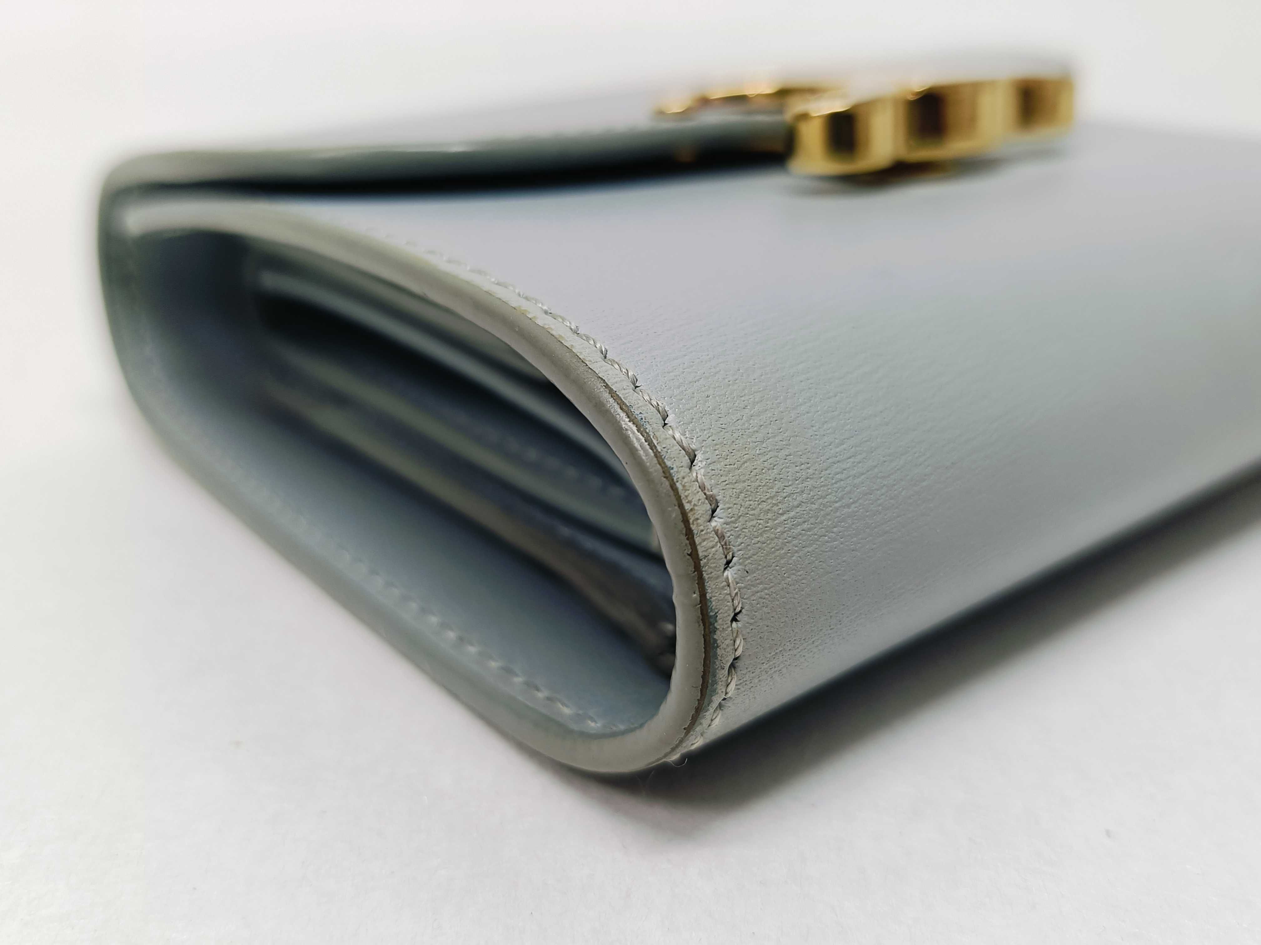 Triomphe Trifold Wallet, Light Blue — view 4