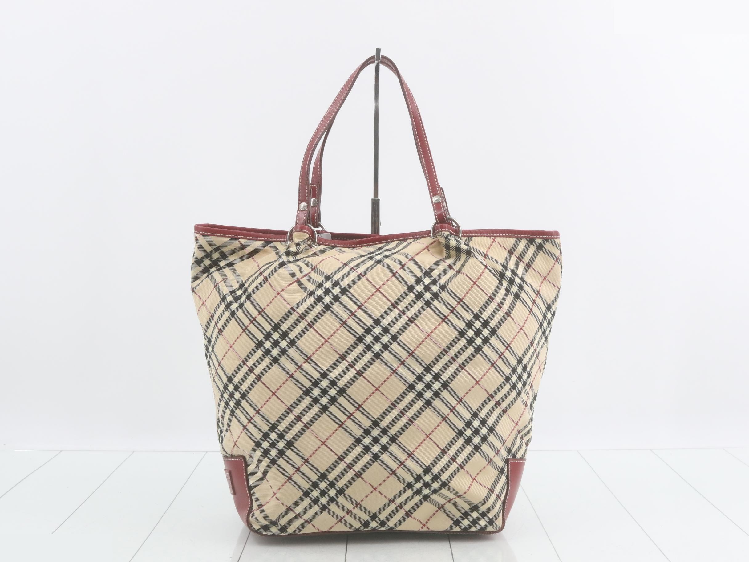 Blue Label Check Pattern Tote Handbag — view 2