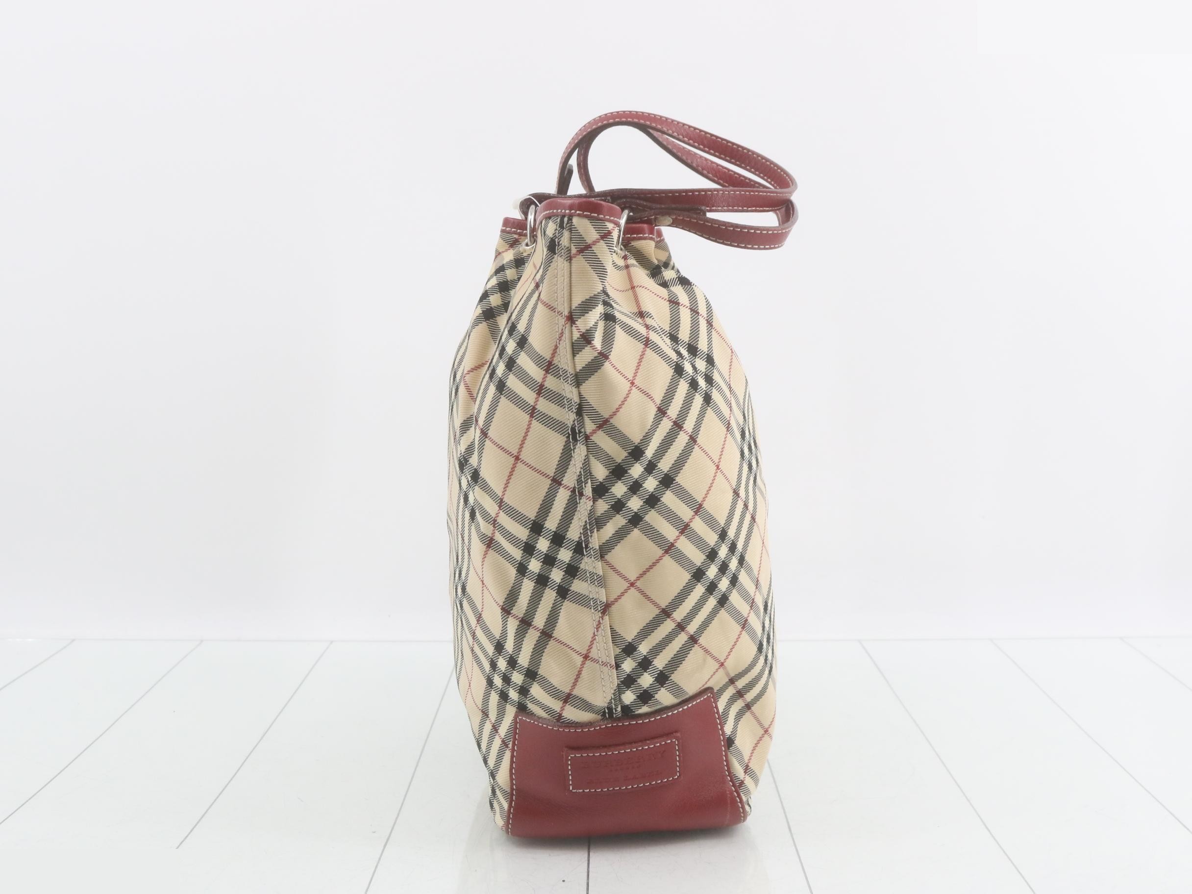 Blue Label Check Pattern Tote Handbag — view 3