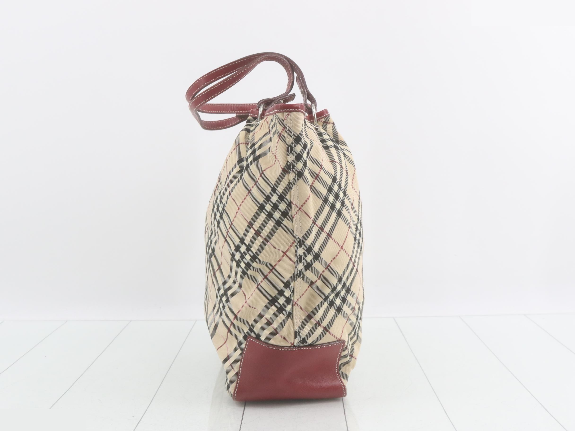 Blue Label Check Pattern Tote Handbag — view 4