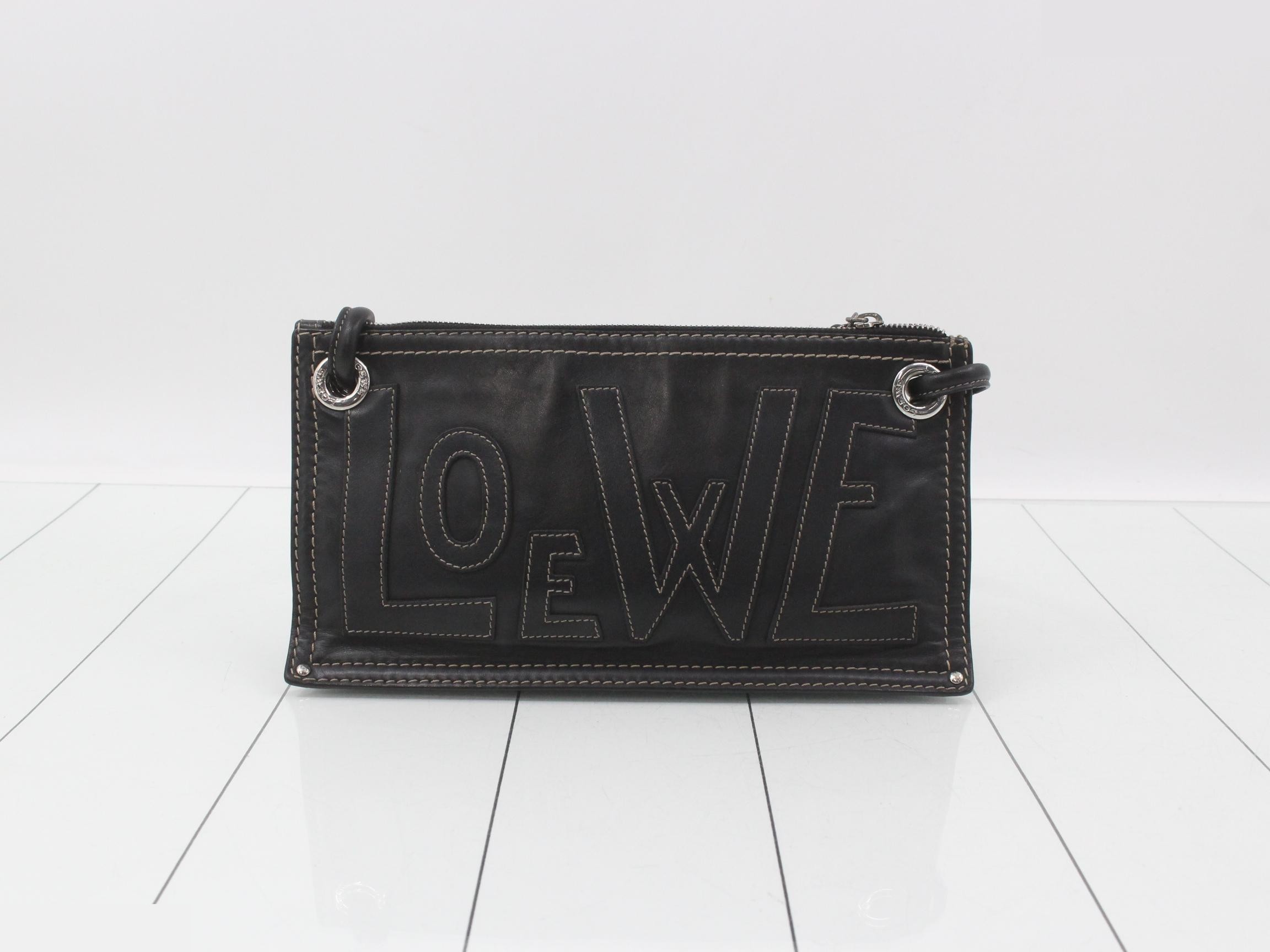 One-Shoulder Mini Bag, Anagram Stitch Logo Leather — view 2