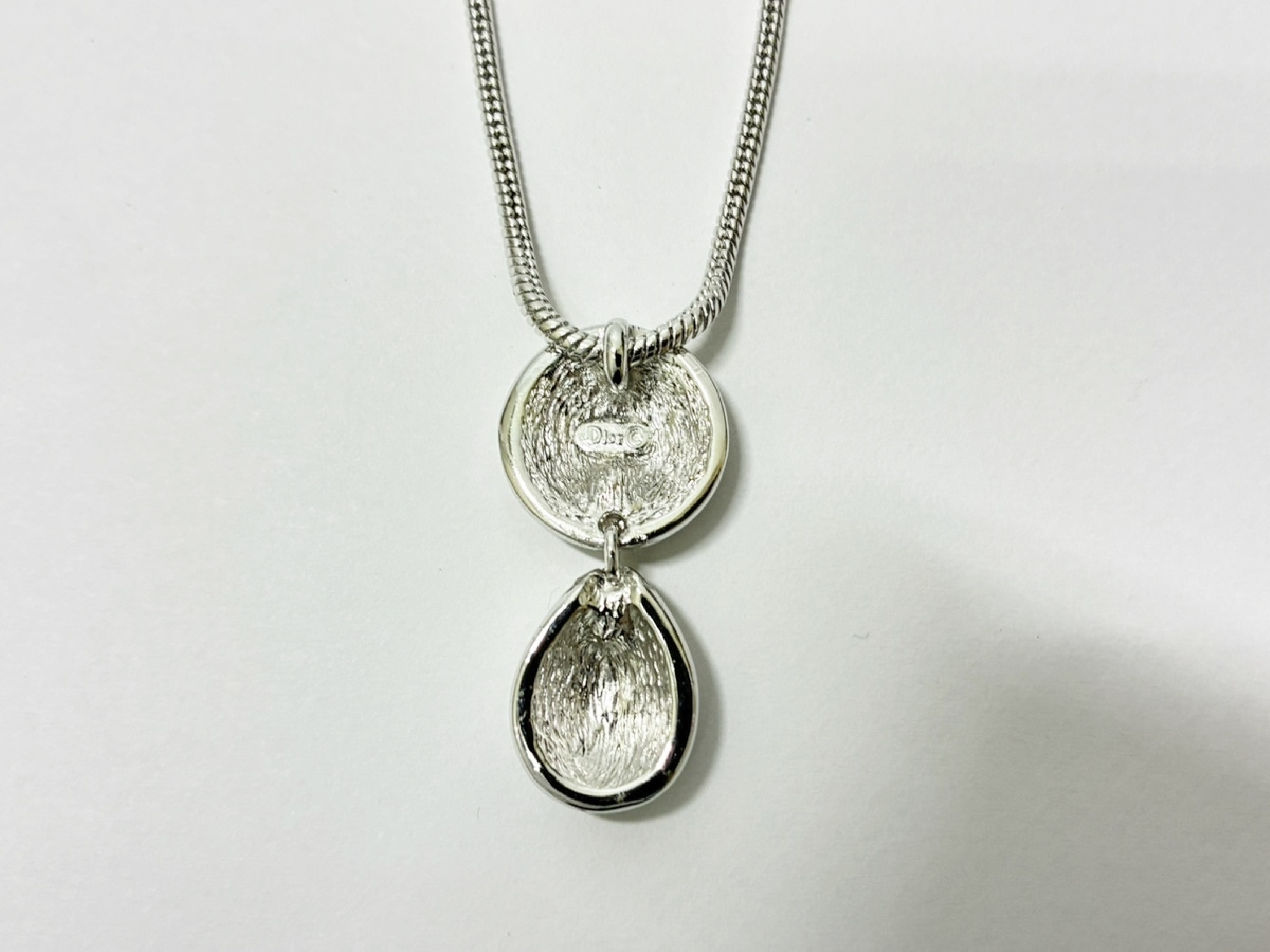 Rhinestone Necklace, Silver Color — view 3