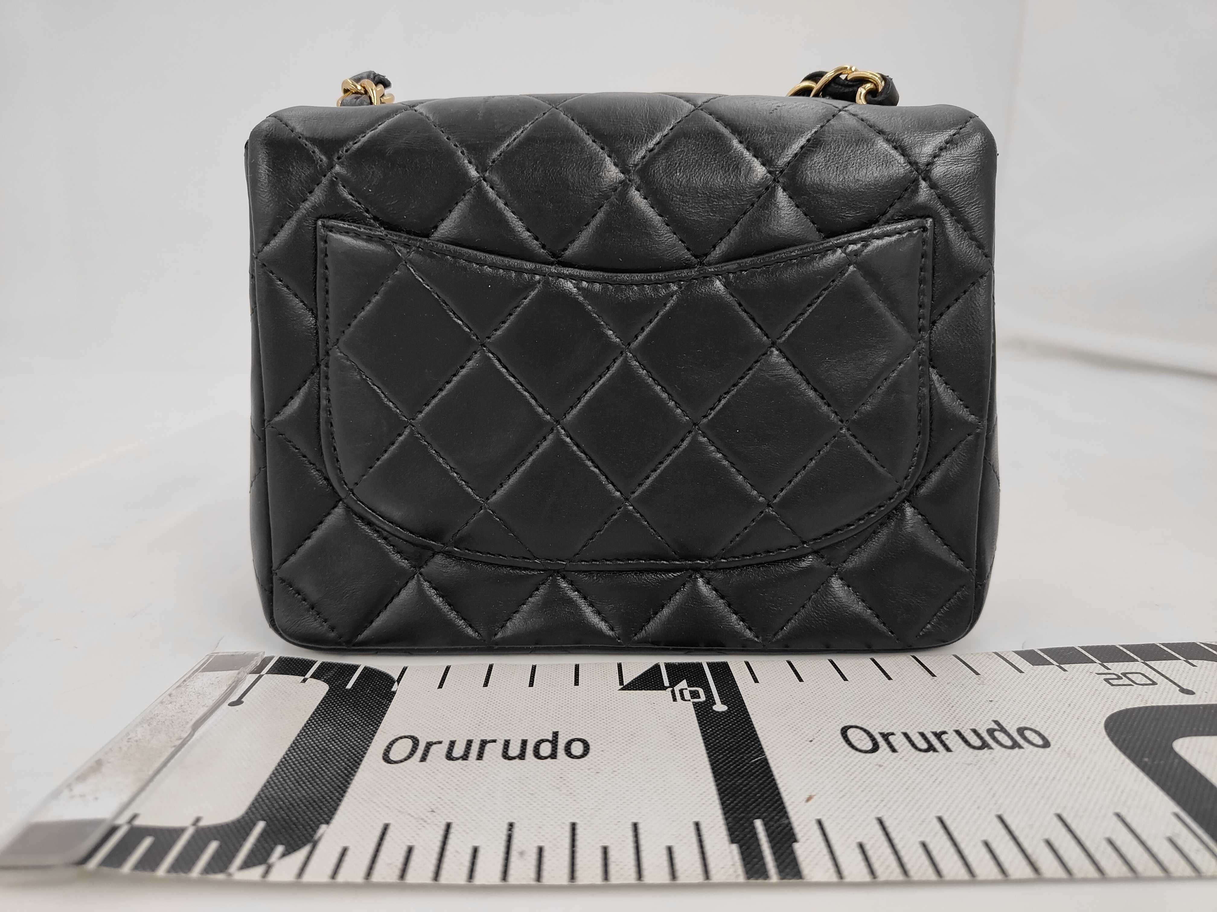 Mini Matelassé Lambskin Black Chain Shoulder Bag (Serial Number 7) — view 2