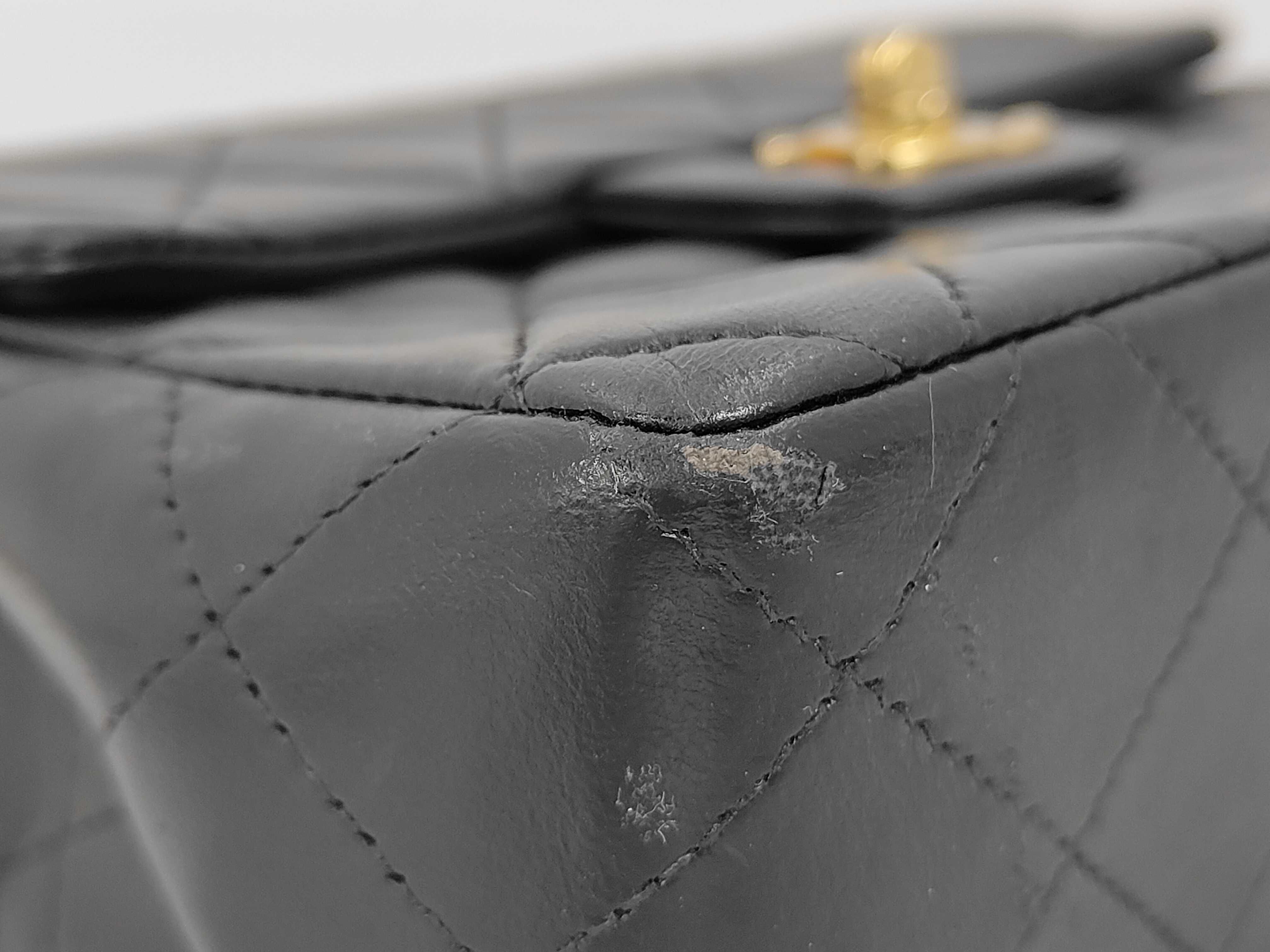 Mini Matelassé Lambskin Black Chain Shoulder Bag (Serial Number 7) — view 5