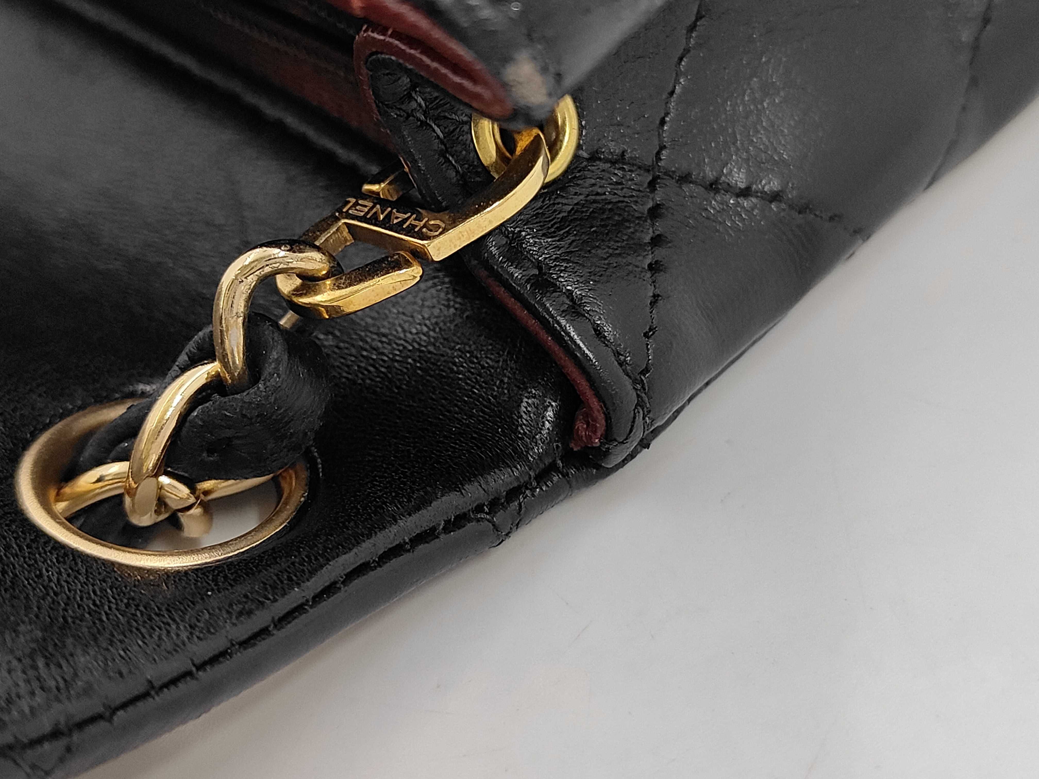 Mini Matelassé Lambskin Black Chain Shoulder Bag (Serial Number 7) — view 8