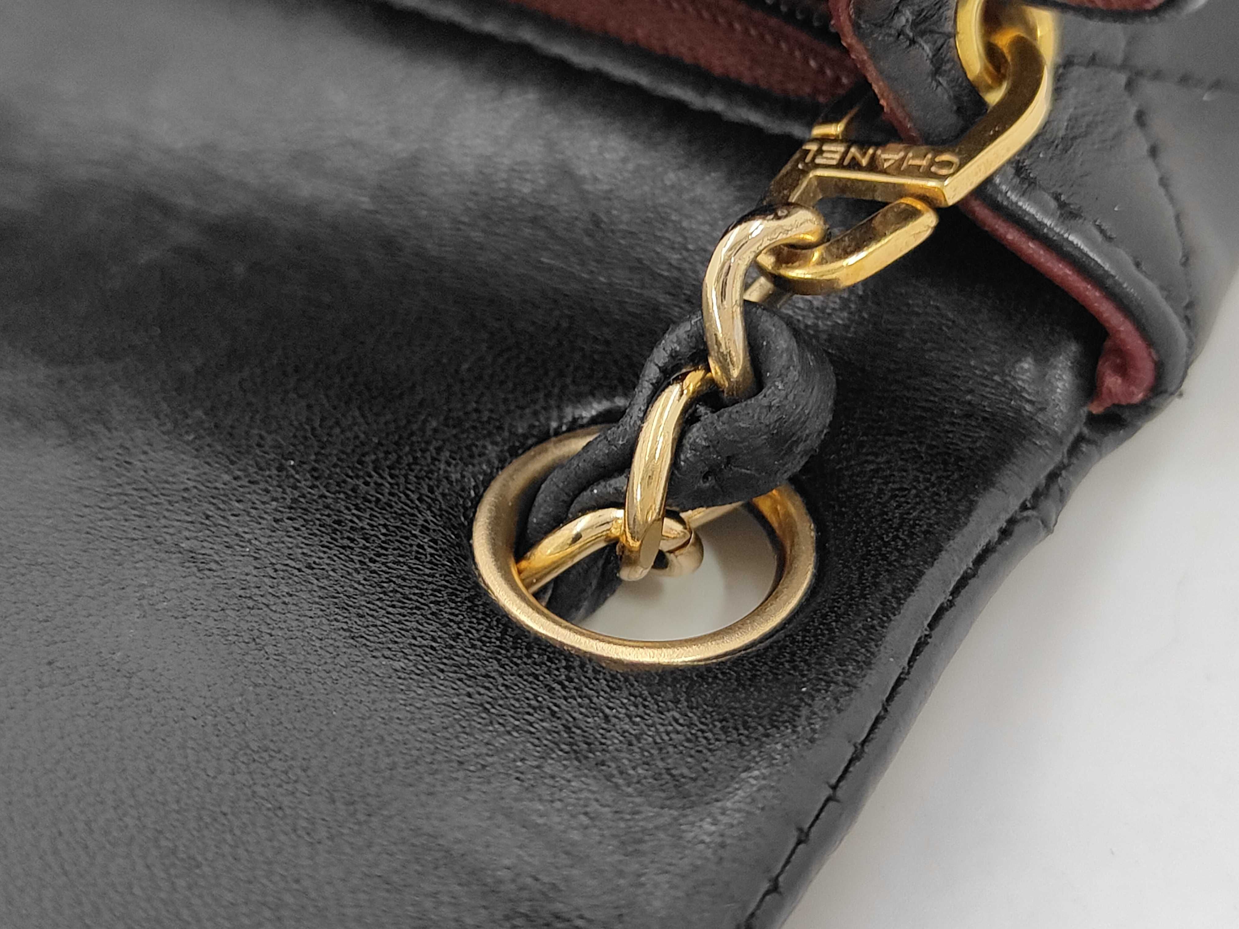 Mini Matelassé Lambskin Black Chain Shoulder Bag (Serial Number 7) — view 9