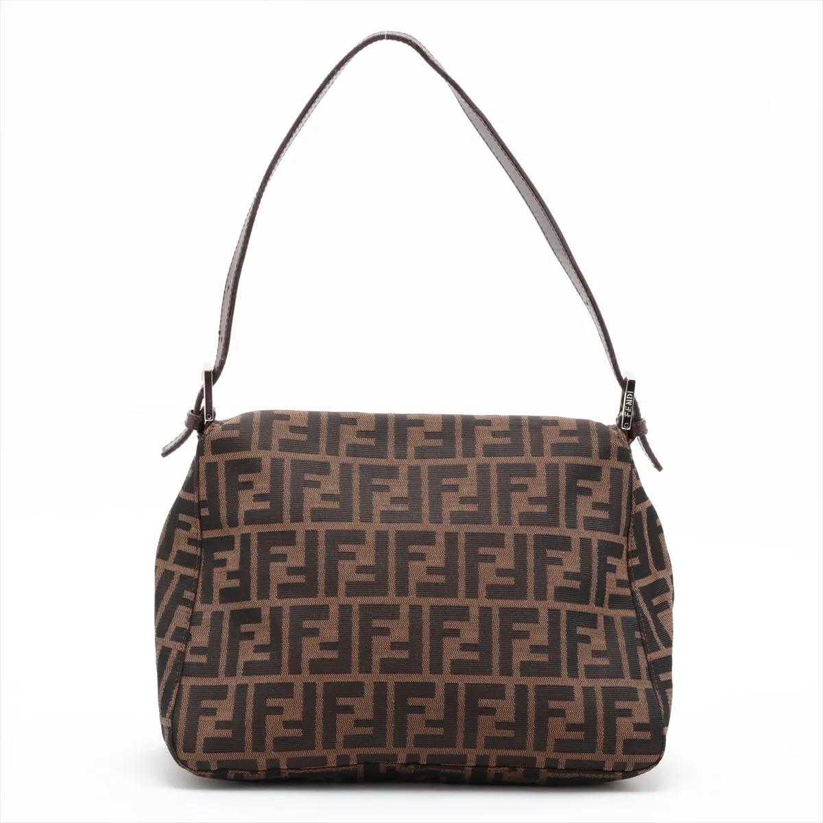 Zucca Mamma Bucket Canvas x Leather Shoulder Bag, Brown — view 2