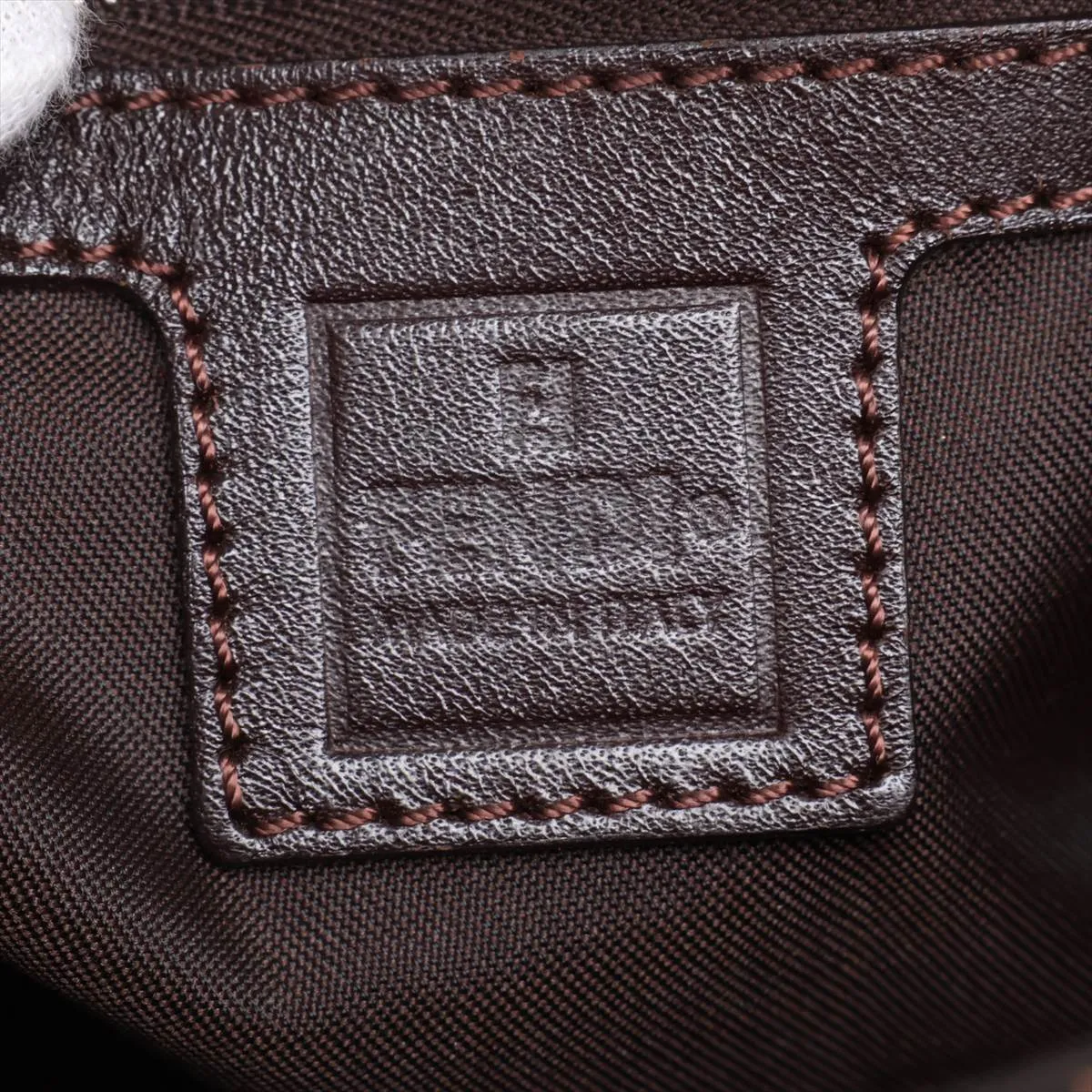 Zucca Mamma Bucket Canvas x Leather Shoulder Bag, Brown — view 8