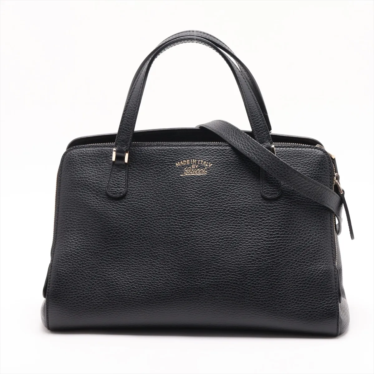 Leather 2-Way Handbag, Black, Item No. 377772 (Pending Registration)