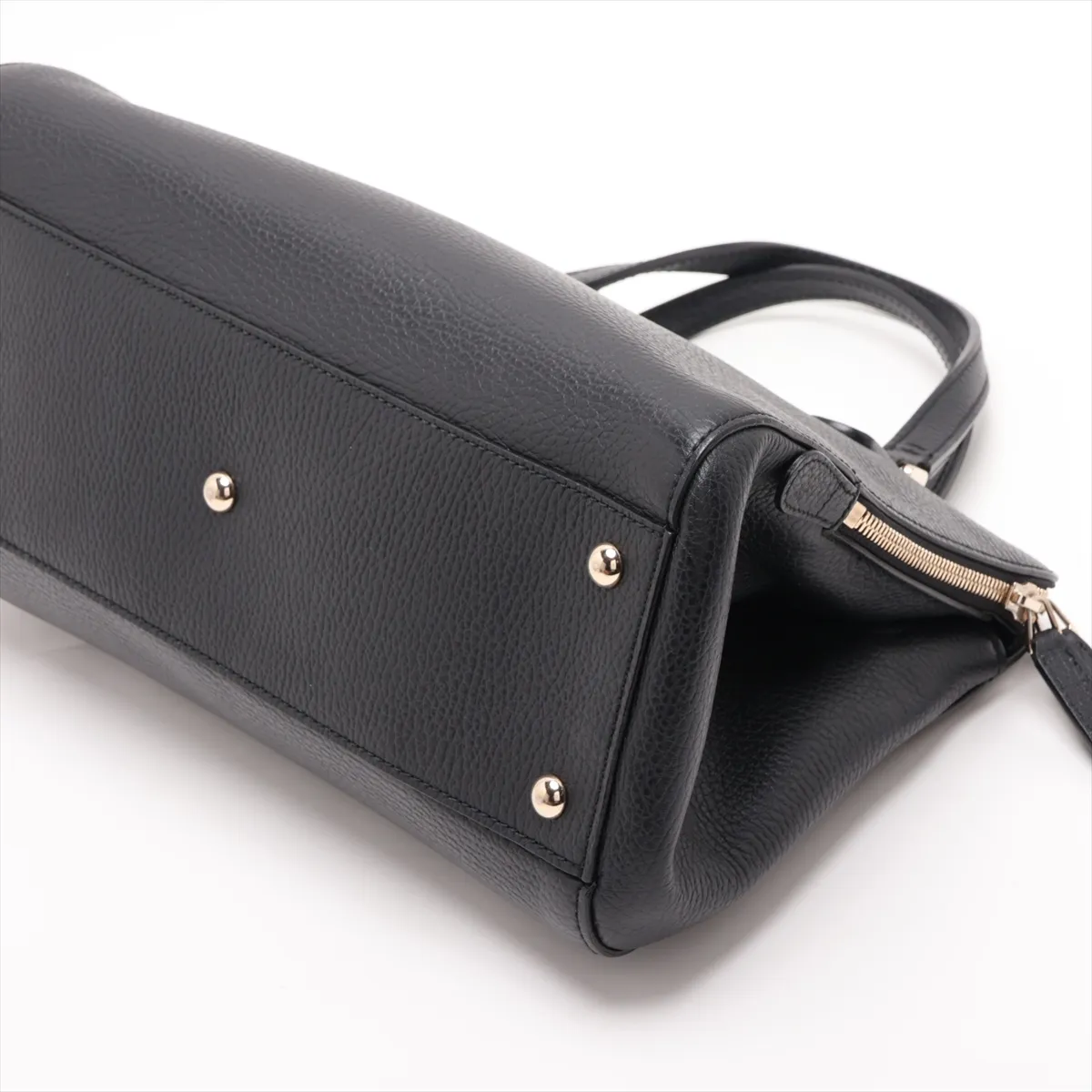 Leather 2-Way Handbag, Black, Item No. 377772 (Pending Registration) — view 3