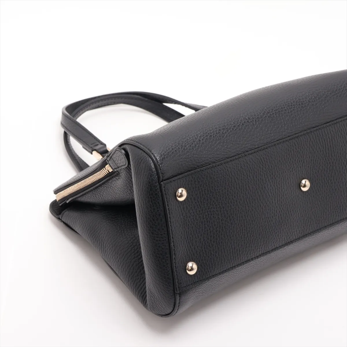 Leather 2-Way Handbag, Black, Item No. 377772 (Pending Registration) — view 4