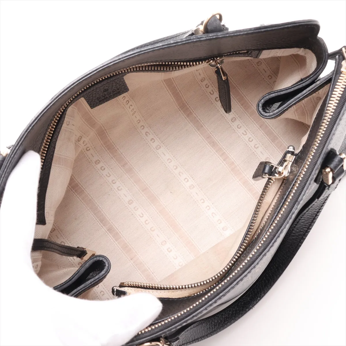 Leather 2-Way Handbag, Black, Item No. 377772 (Pending Registration) — view 8