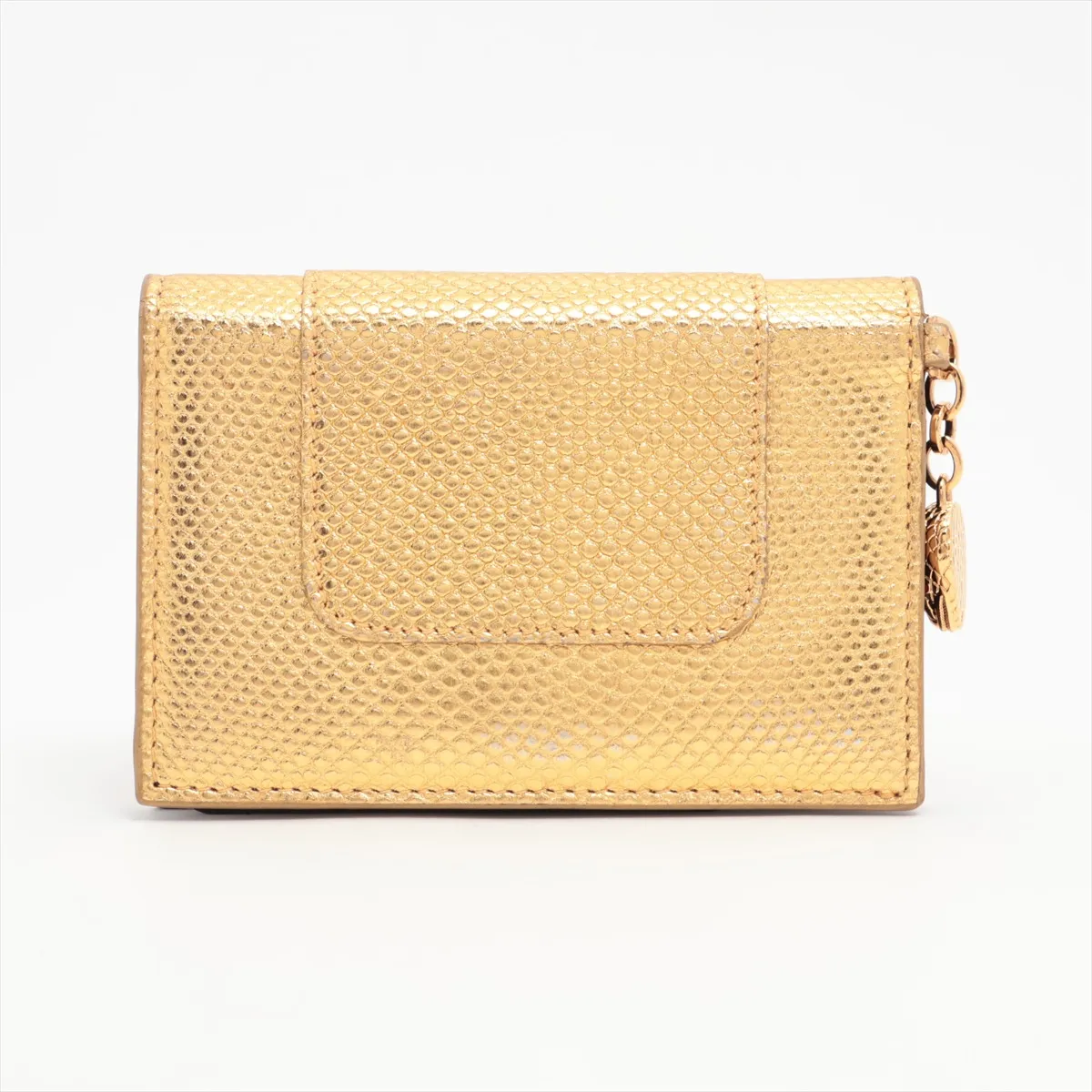 Serpenti Forever Leather Card Case Zipang Gold — view 2