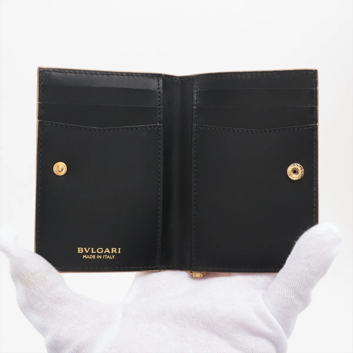 Serpenti Forever Leather Card Case Zipang Gold — view 3