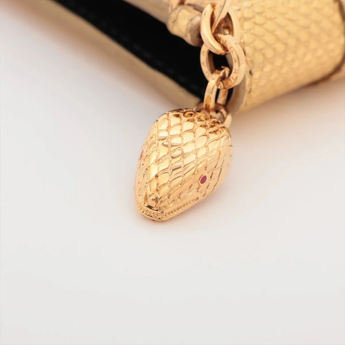 Serpenti Forever Leather Card Case Zipang Gold — view 7