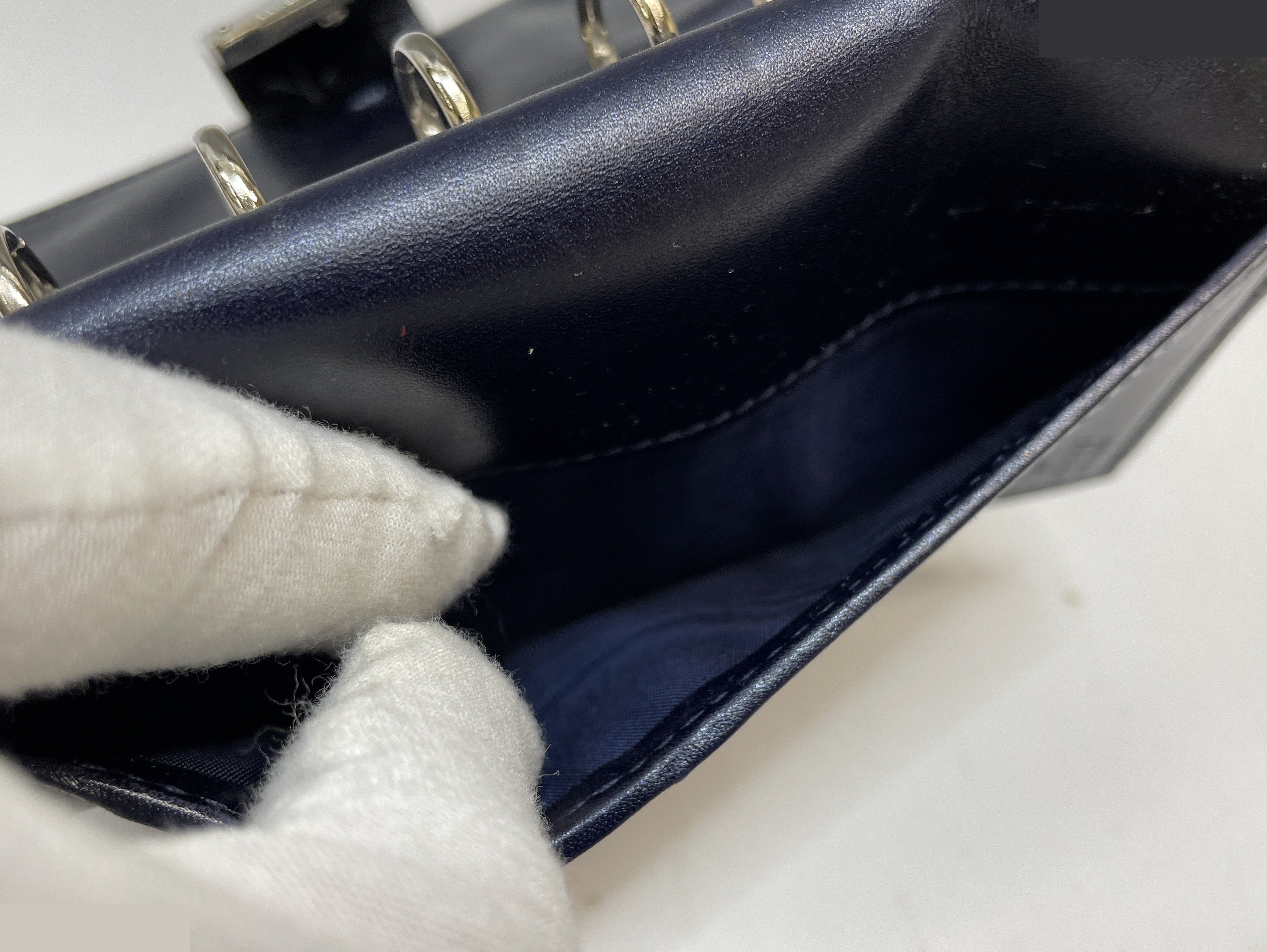 GG Imprime Coated Canvas Notebook Cover, Navy — view 9