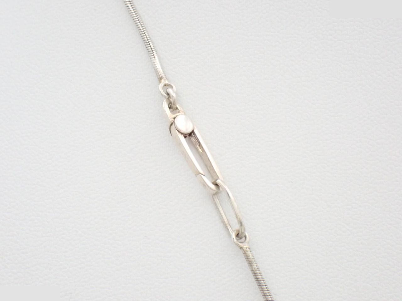 Teardrop necklace, 925 sterling silver, 32.6g, chain approximately 52cm. — view 2
