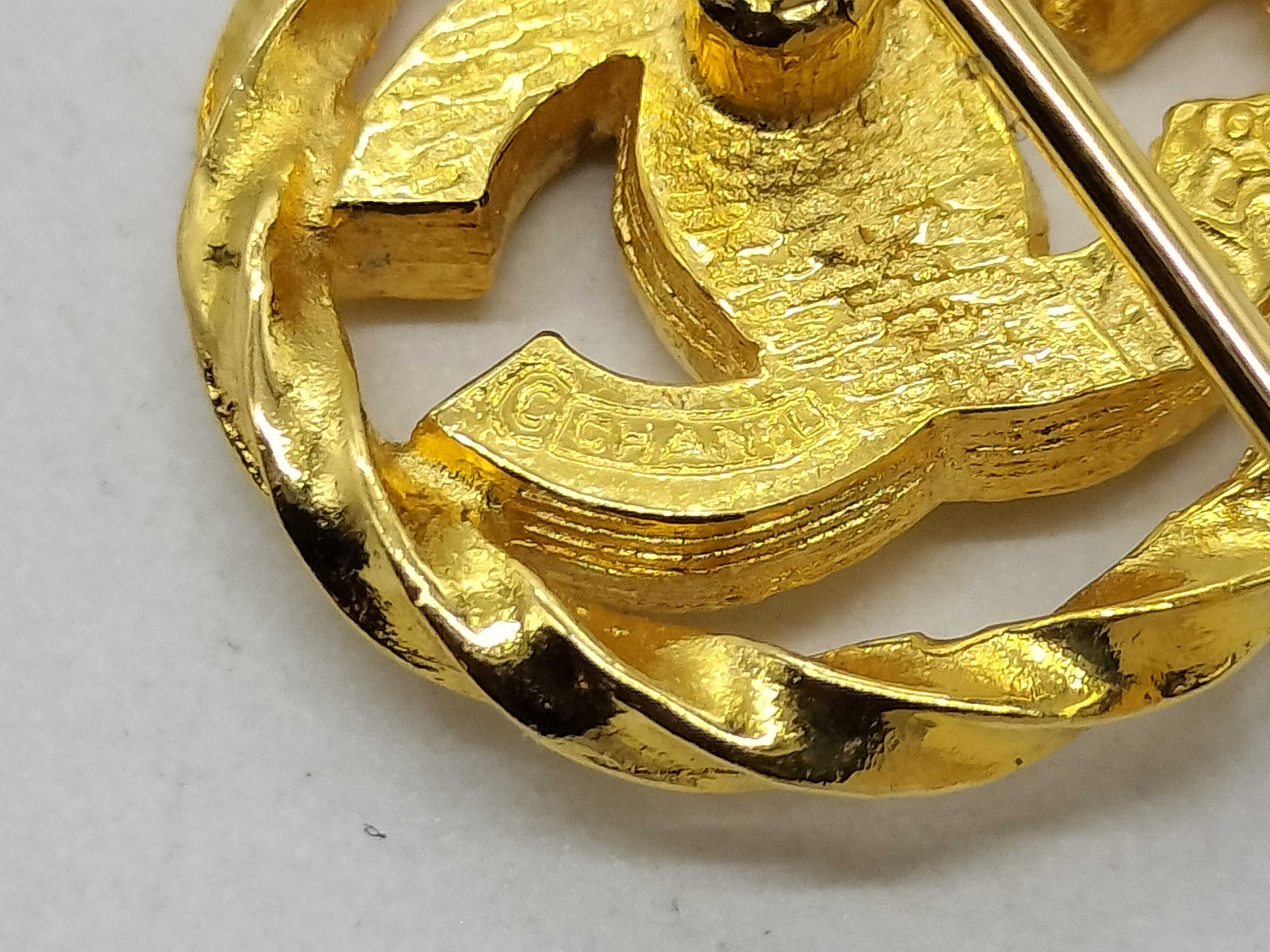 Brooch, Coco Mark, Gold Color, Diamond Shape — view 6