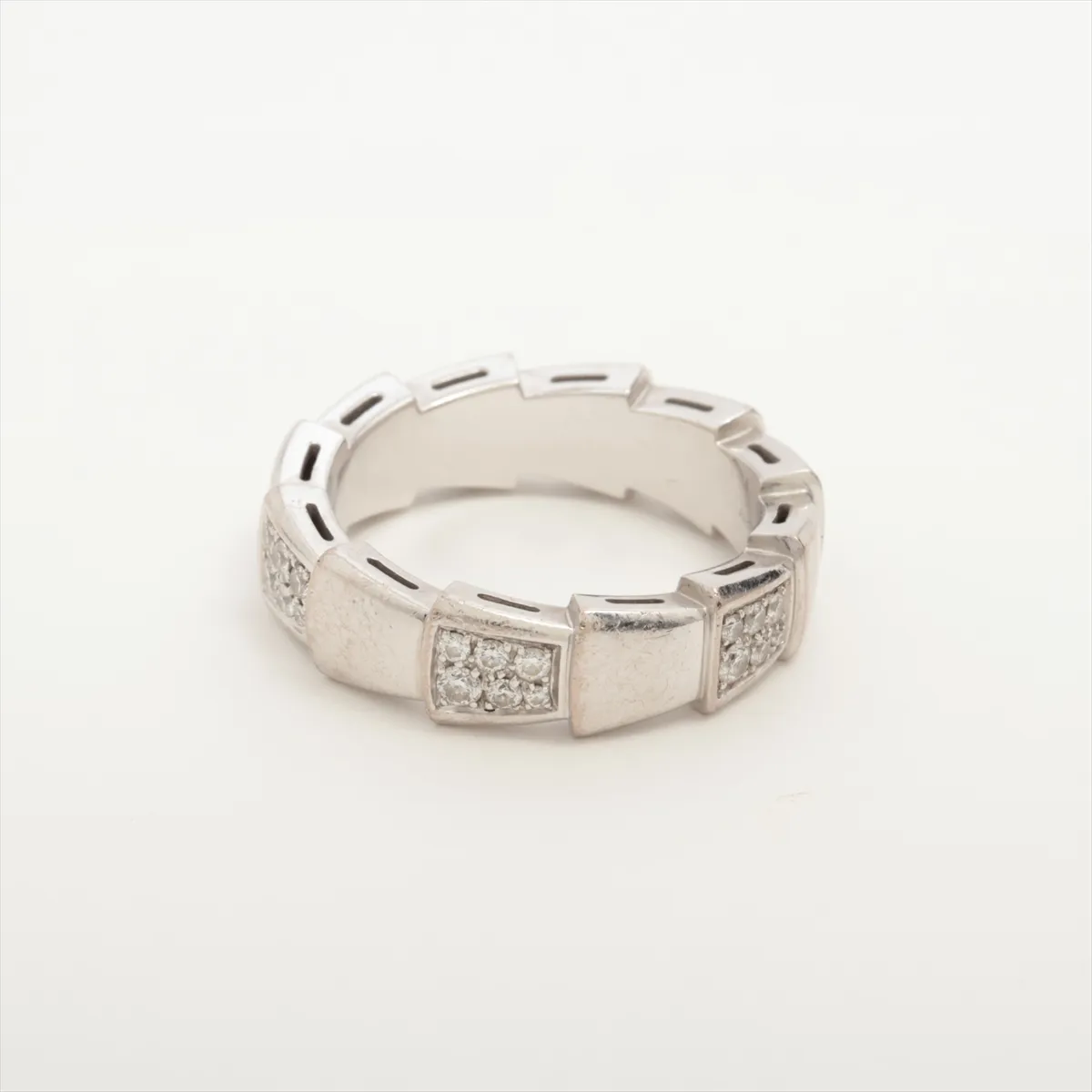Serpenti Viper Band Diamond Ring 750(WG) 8.6g 54 NZLAVH Hollow Metal Scratch — view 2