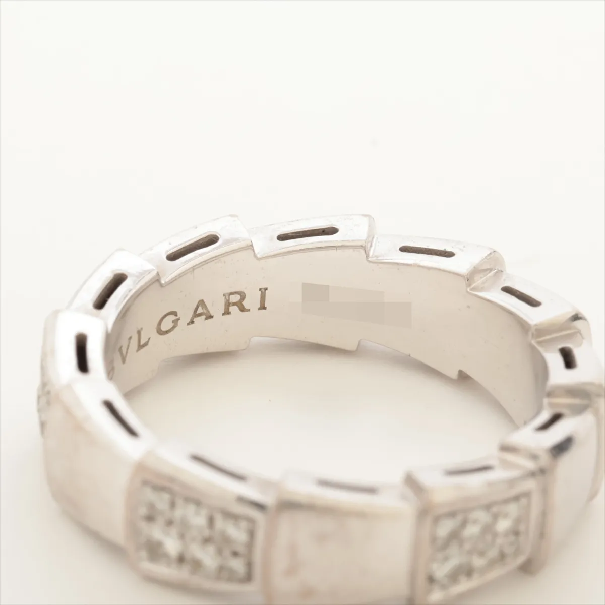 Serpenti Viper Band Diamond Ring 750(WG) 8.6g 54 NZLAVH Hollow Metal Scratch — view 4
