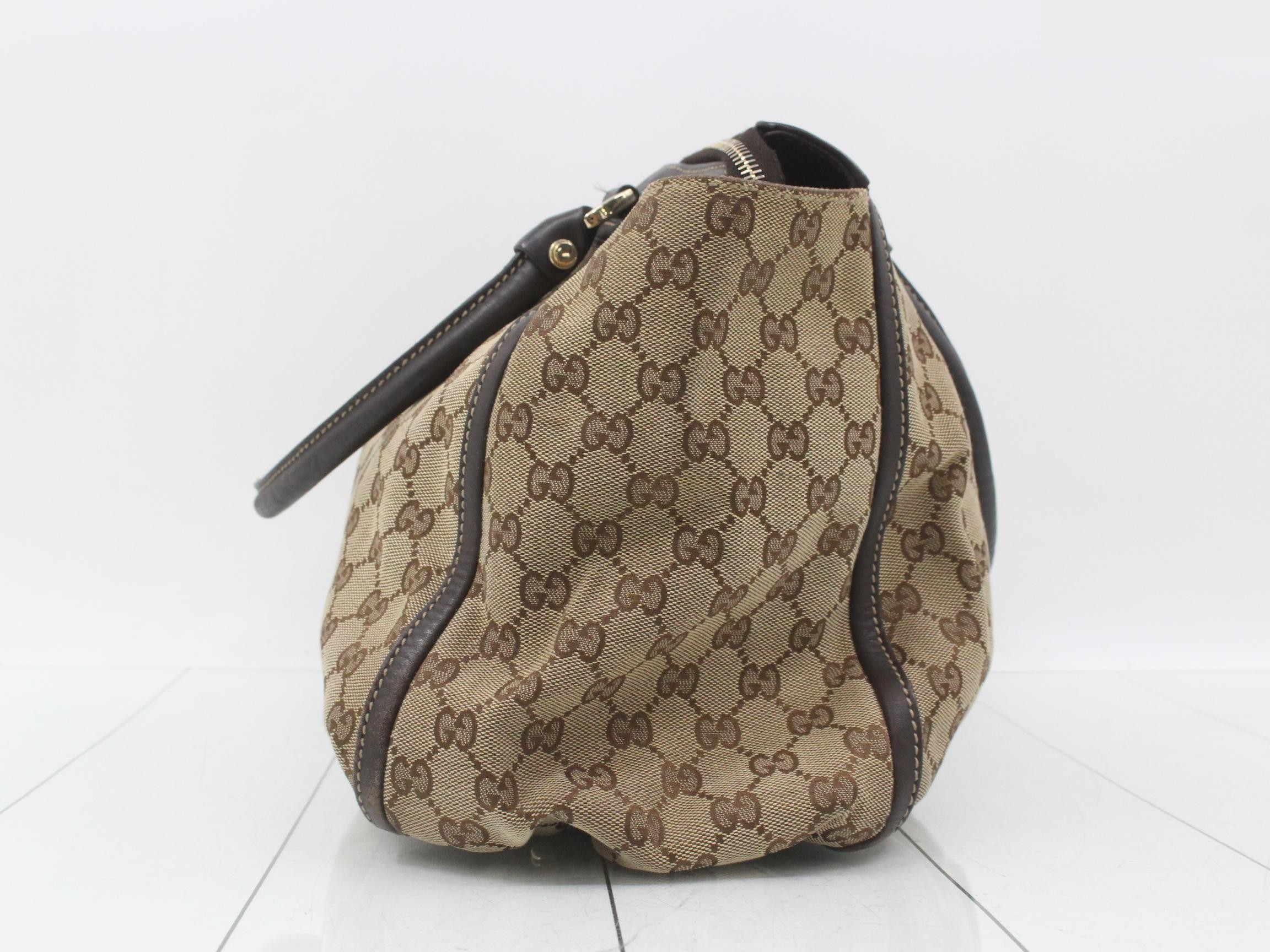 Abbey GG Canvas Leather Tote Bag — view 3