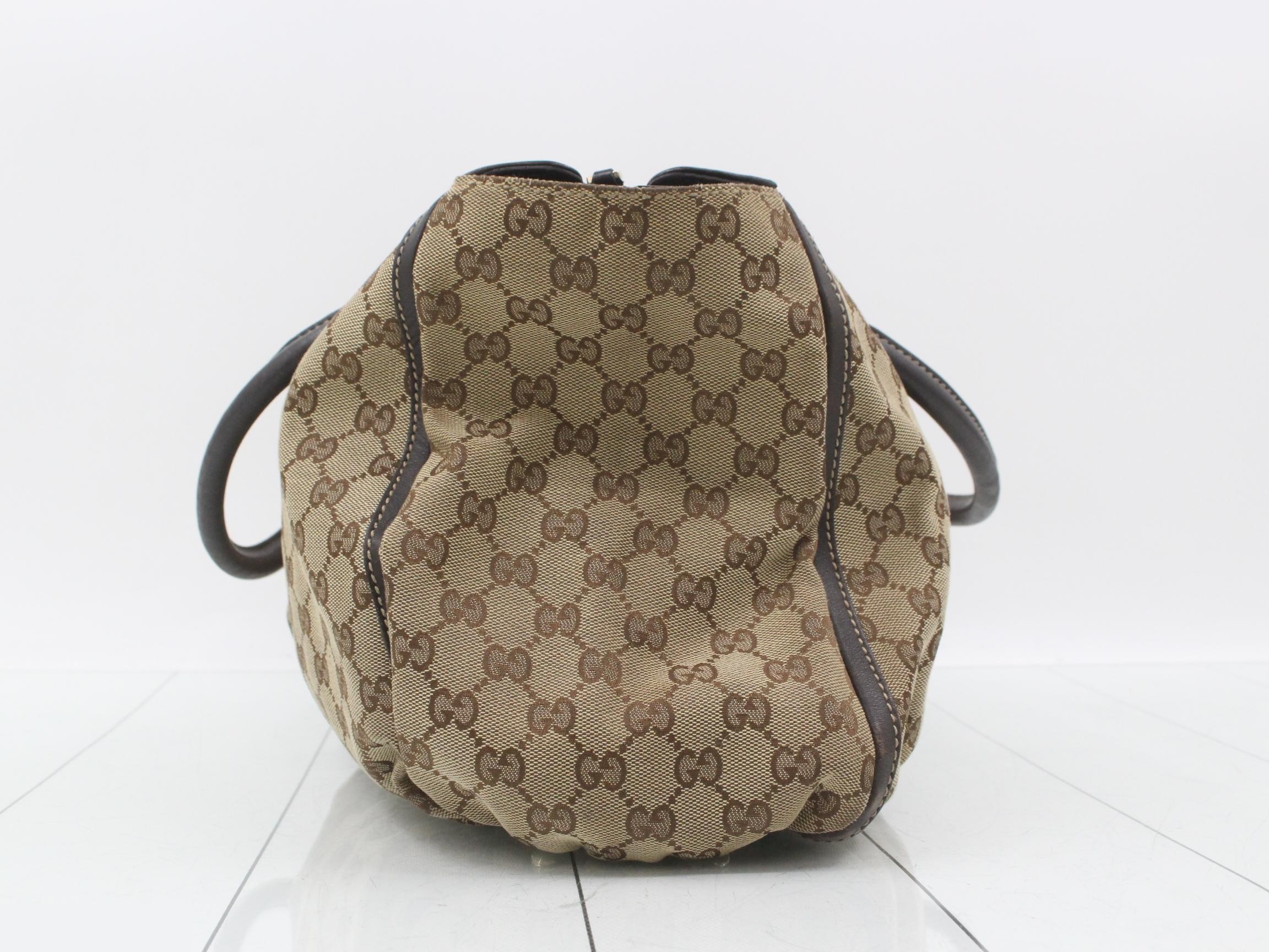 Abbey GG Canvas Leather Tote Bag — view 4