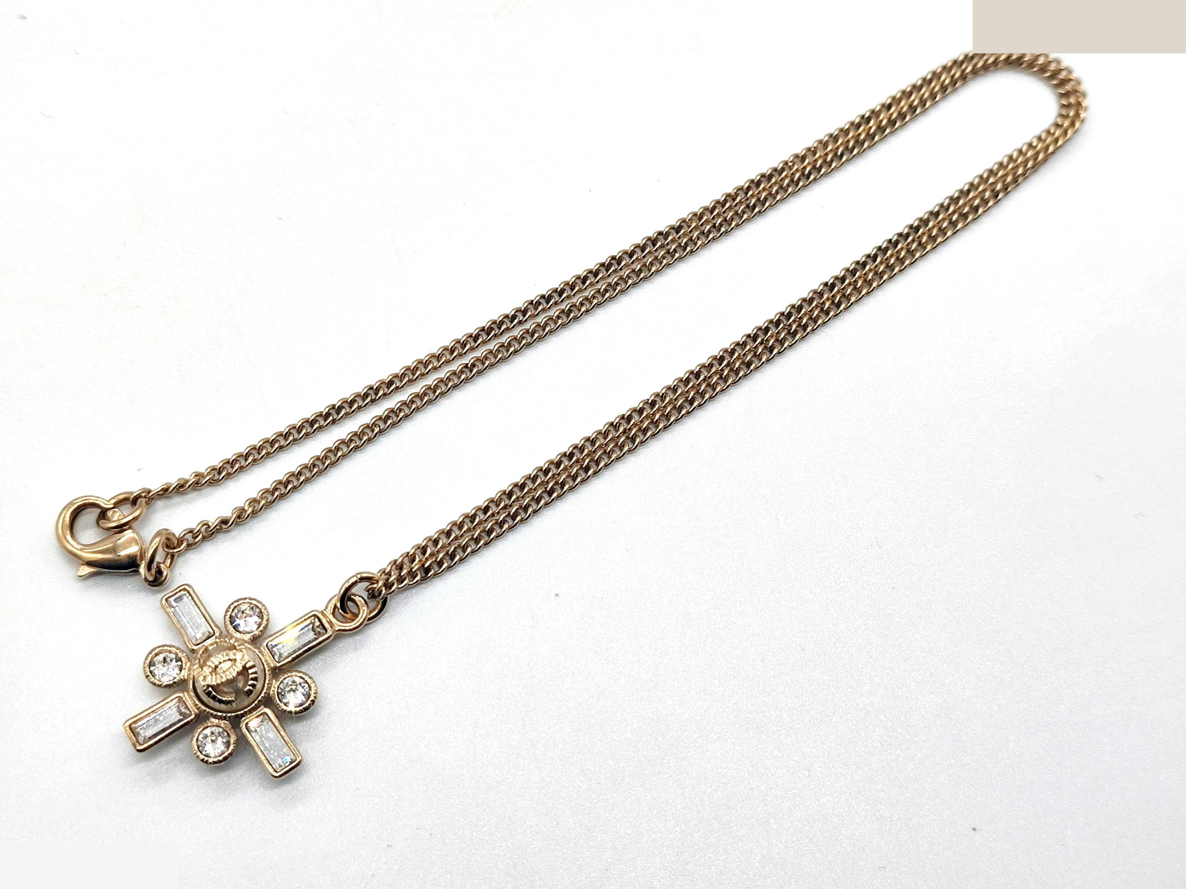 Coco Mark Rhinestone Necklace B19S, Neck circumference approx. 47cm — view 5
