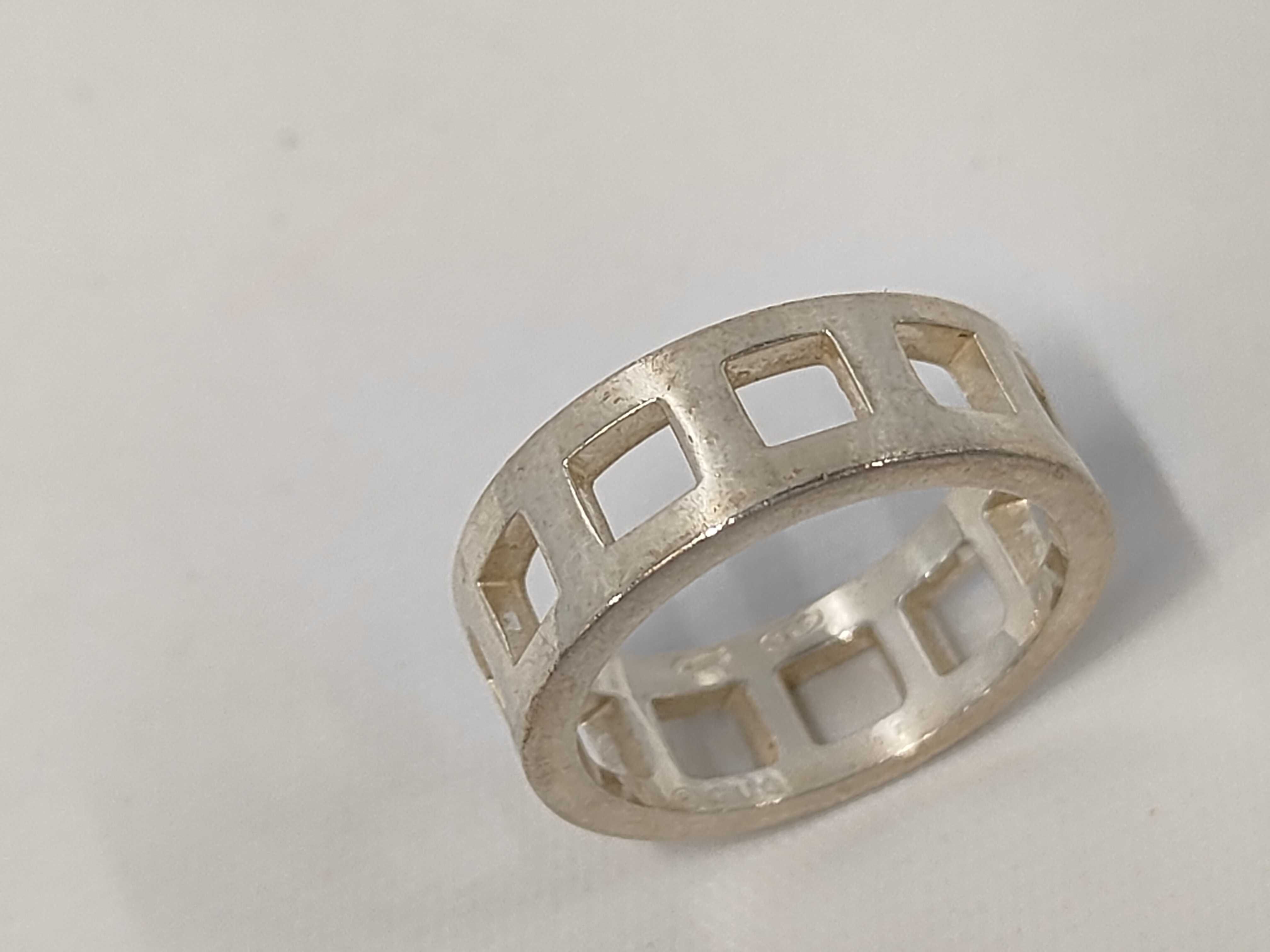 Open Square Sterling Silver 925 Ring — view 6