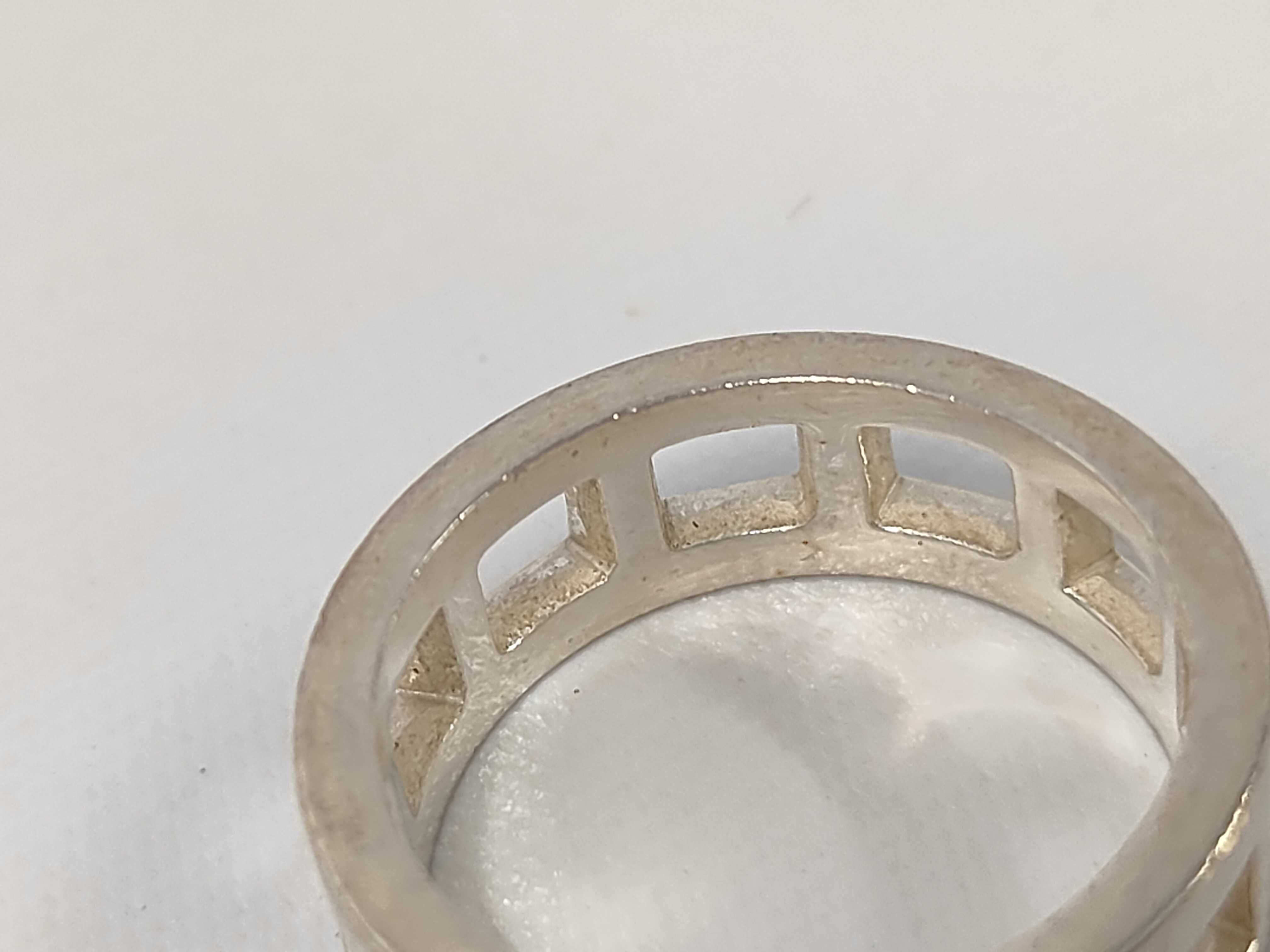 Open Square Sterling Silver 925 Ring — view 7