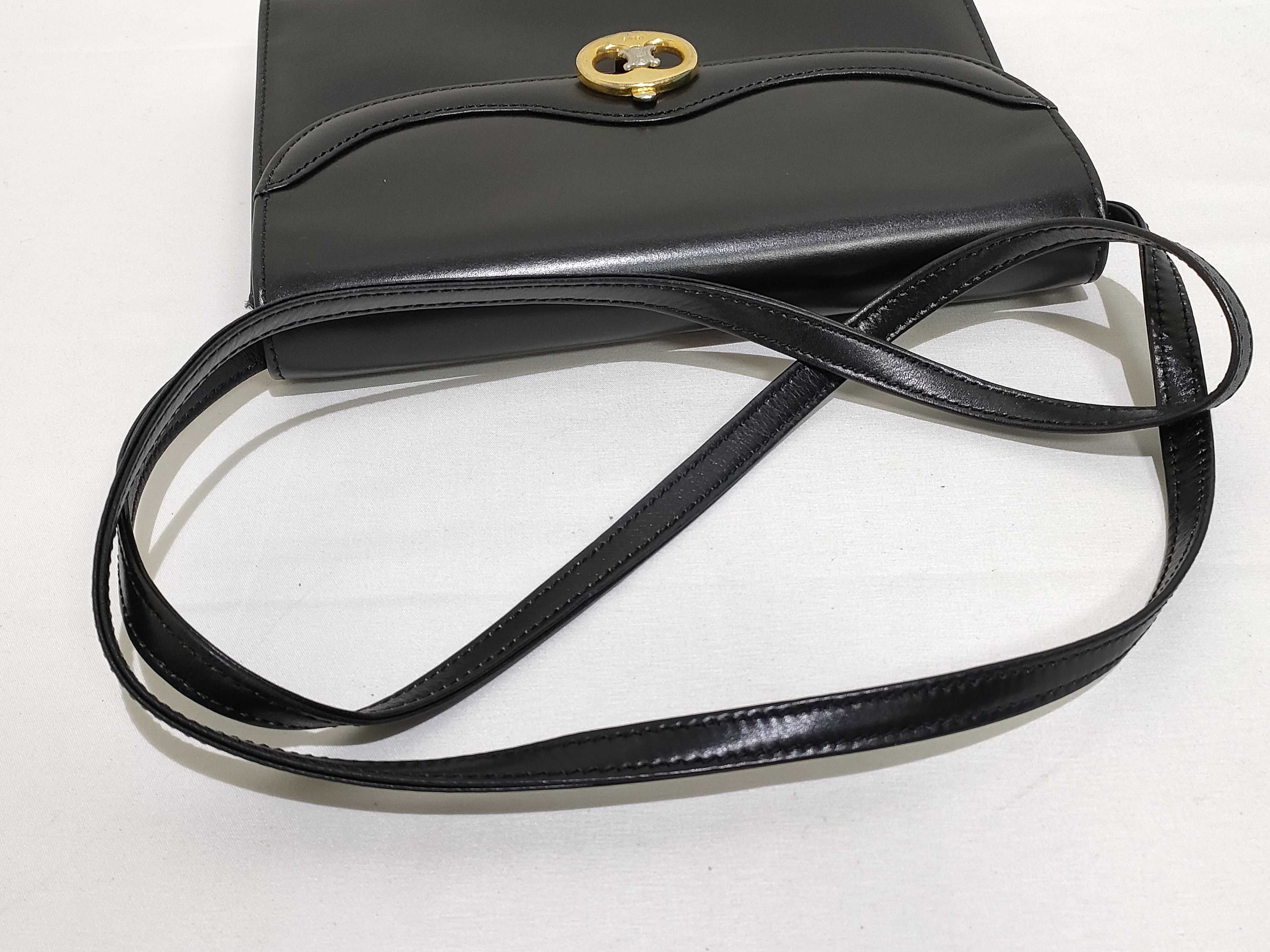 Vintage Old Macadam Triomphe Leather Shoulder Bag — view 3