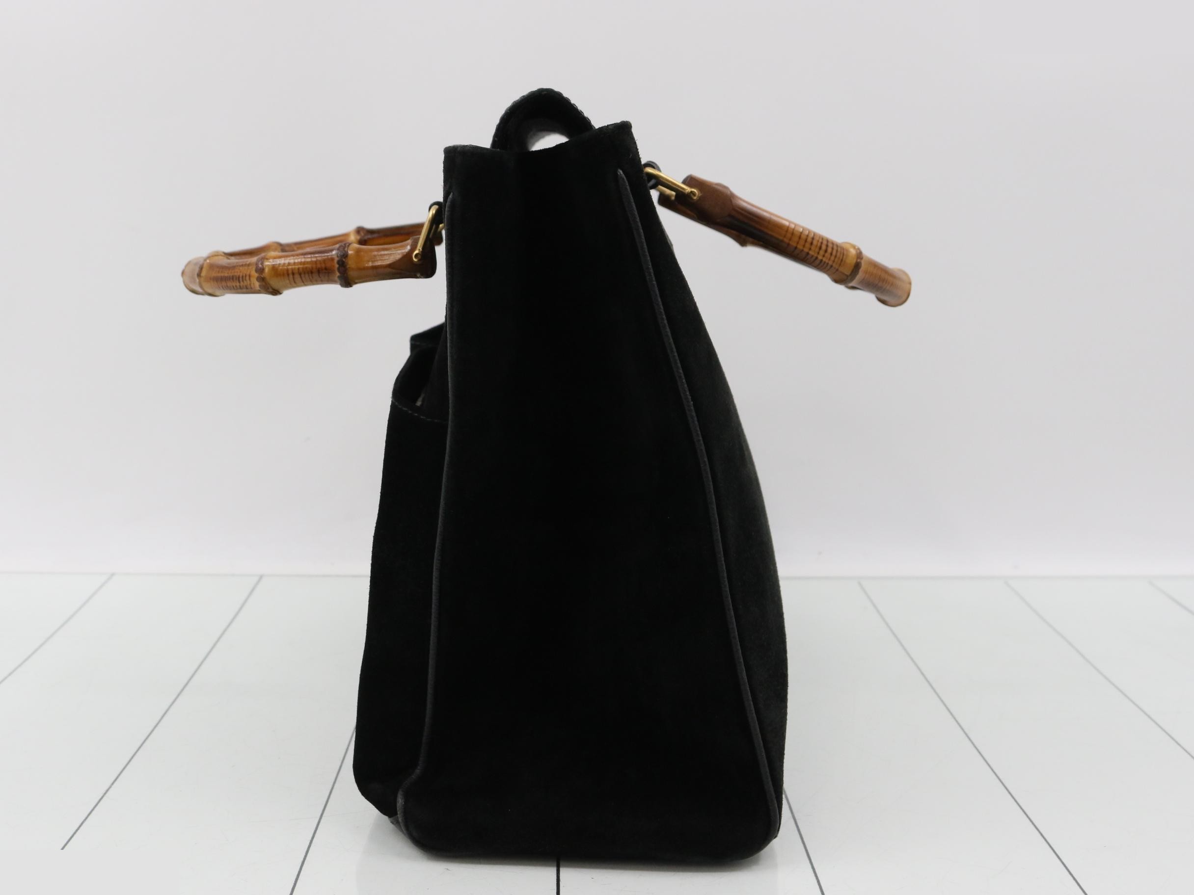 Bamboo Suede 2-Way Tote Bag (Shoulder Bag) — view 3