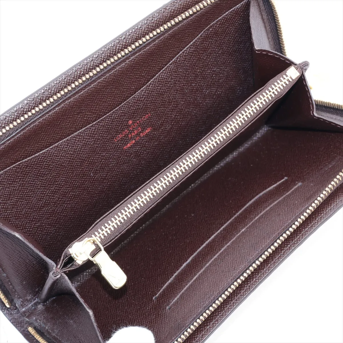 Damier Portemonnaie Zip N61728 CA0012 Brown Long Wallet — view 3