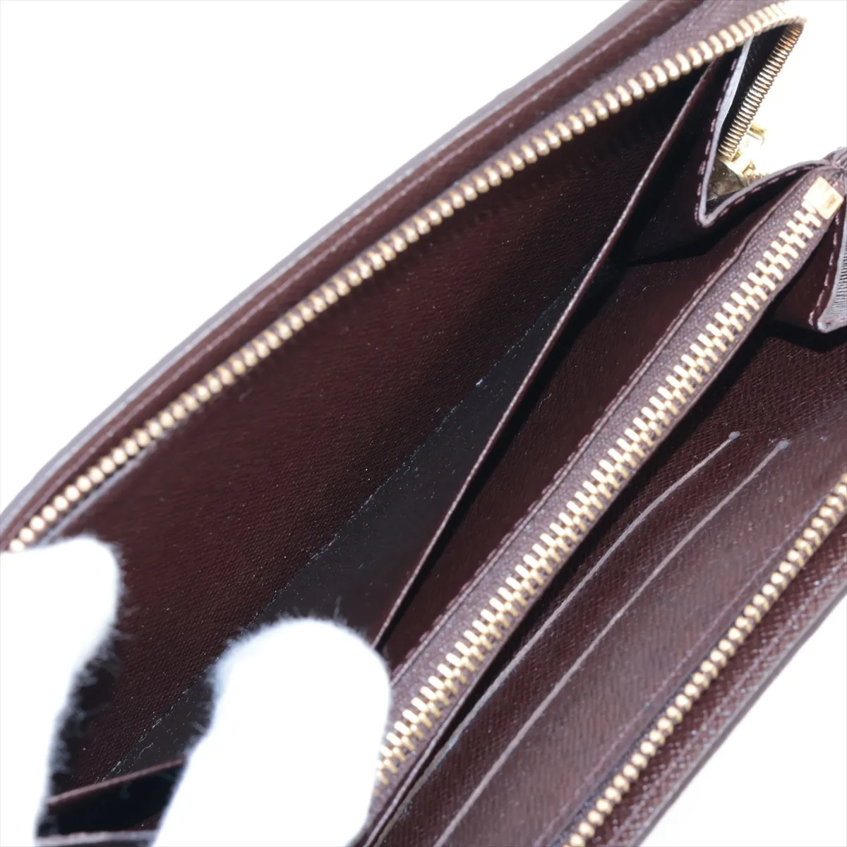 Damier Portemonnaie Zip N61728 CA0012 Brown Long Wallet — view 4