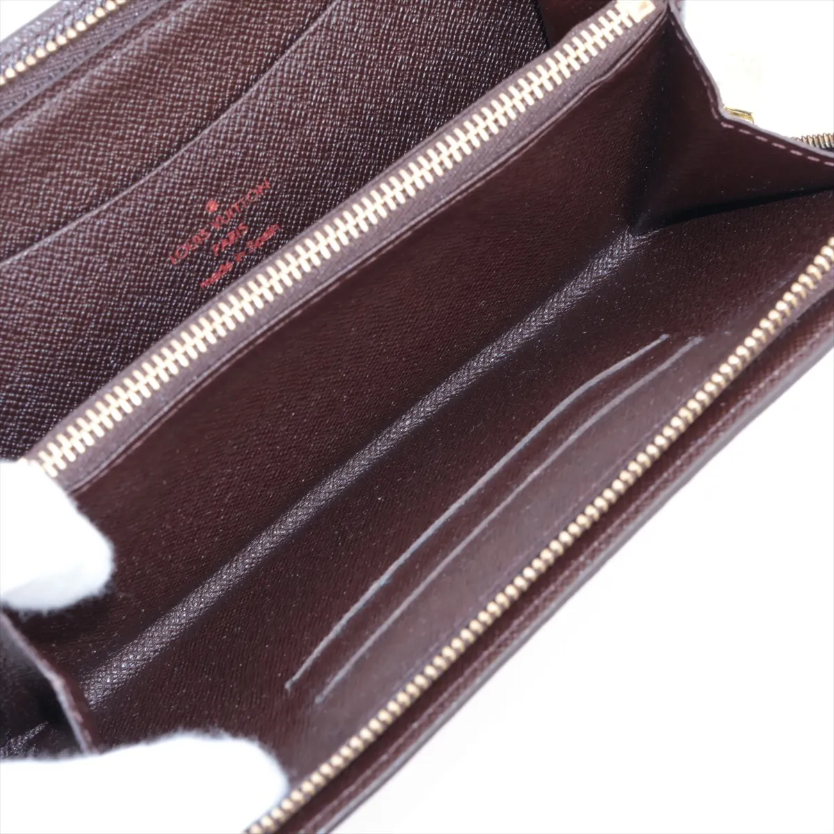 Damier Portemonnaie Zip N61728 CA0012 Brown Long Wallet — view 6