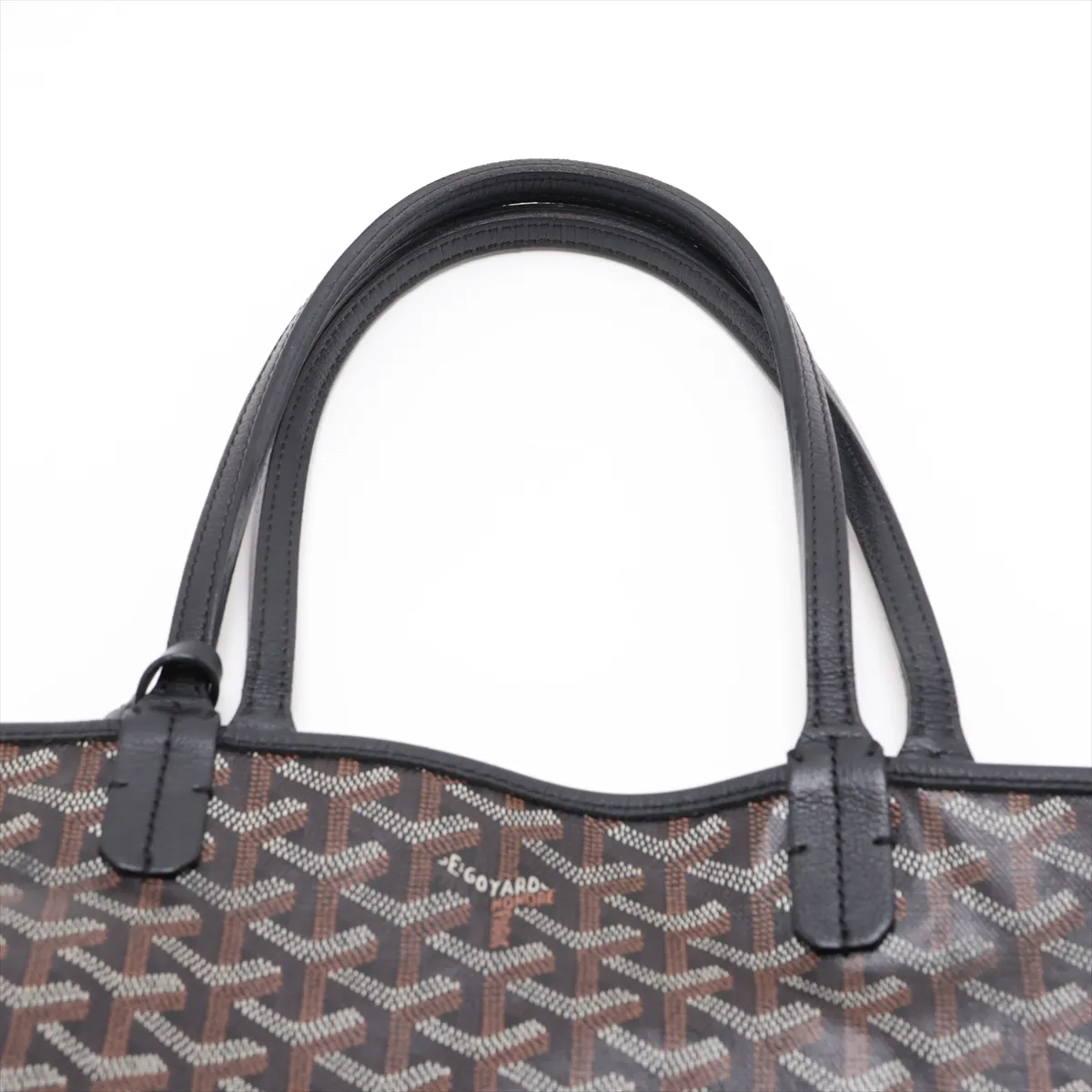 Saint Louis PM PVC x Leather Tote Bag, Black — view 6
