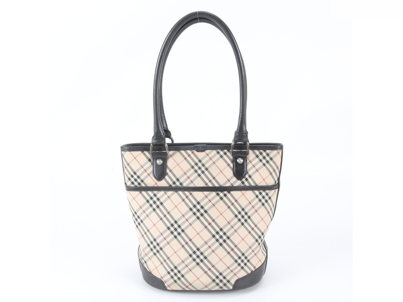 Nova Check Leather Tote Bag — view 3