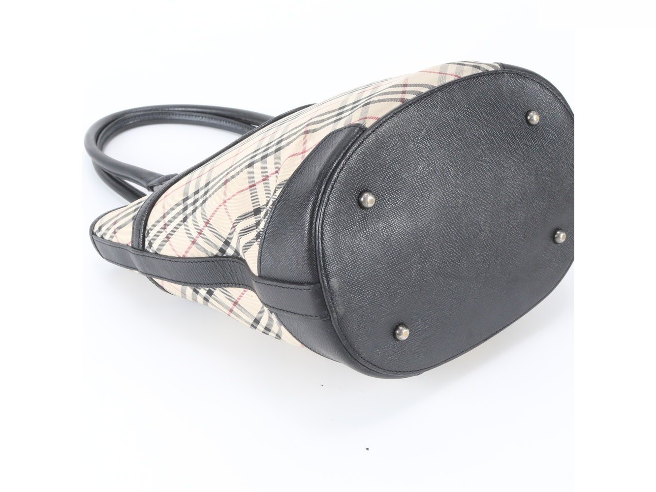 Nova Check Leather Tote Bag — view 5