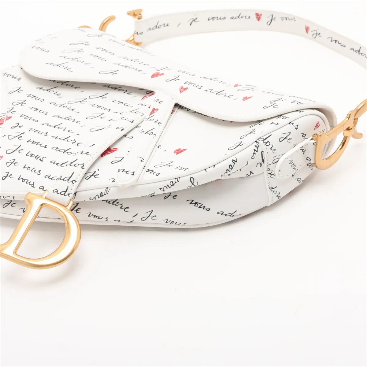 Amour Saddle Leather 2-Way Shoulder Bag White Lucky Star — view 3