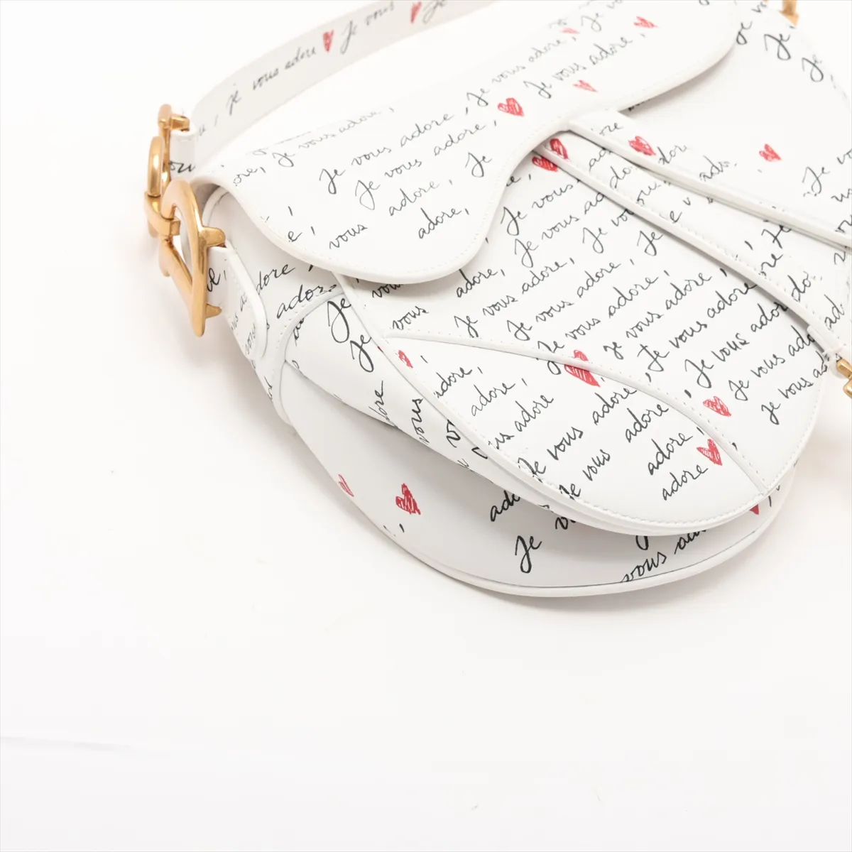 Amour Saddle Leather 2-Way Shoulder Bag White Lucky Star — view 4