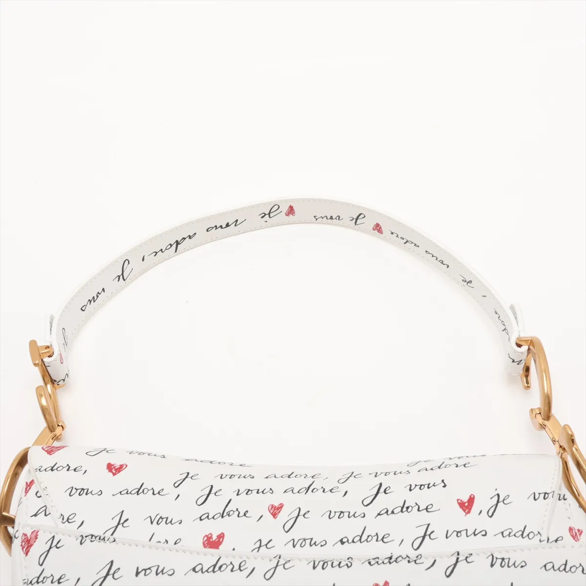 Amour Saddle Leather 2-Way Shoulder Bag White Lucky Star — view 6