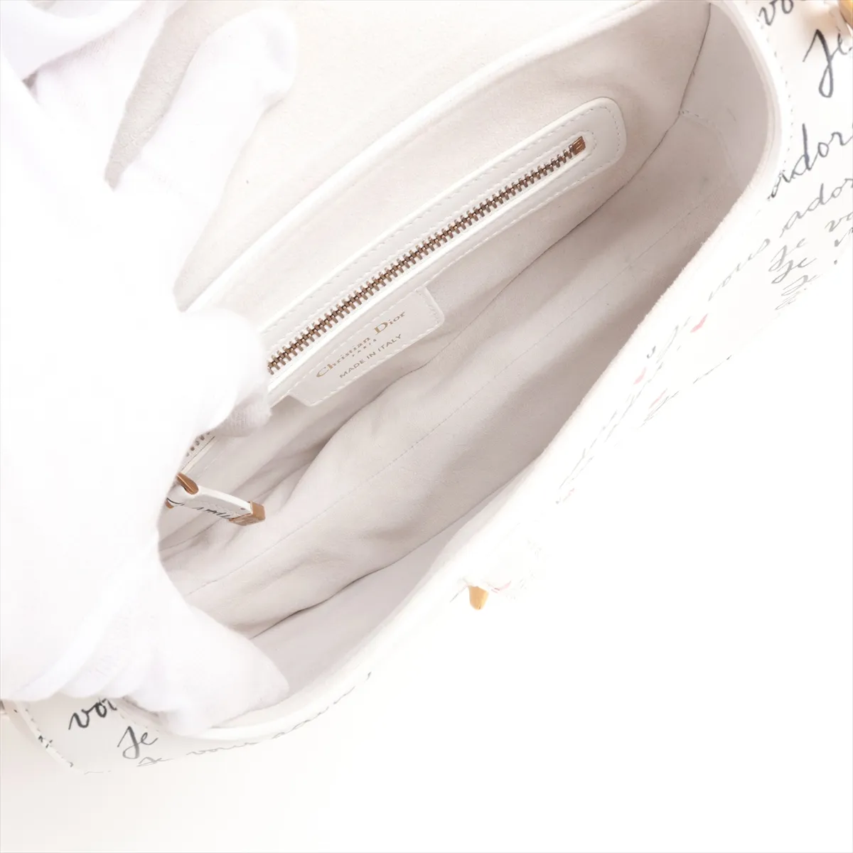 Amour Saddle Leather 2-Way Shoulder Bag White Lucky Star — view 8