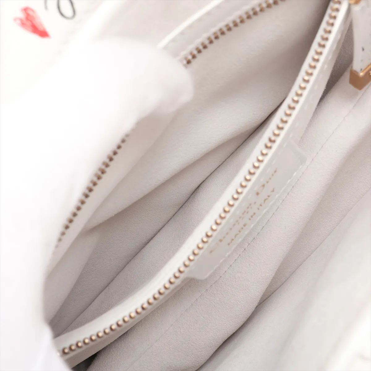 Amour Saddle Leather 2-Way Shoulder Bag White Lucky Star — view 9