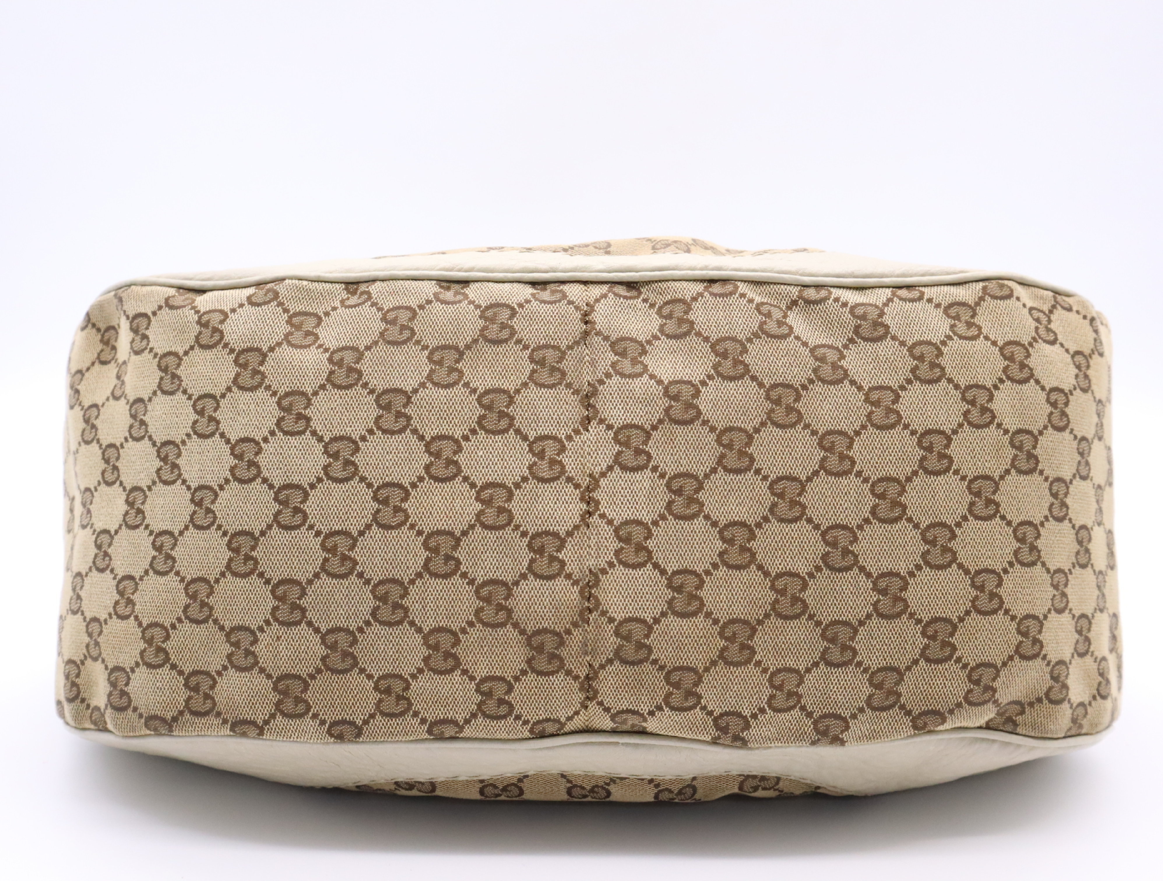 203504 Canvas x Leather Charlotte Handbag Brown Gold Hardware Handbag — view 4