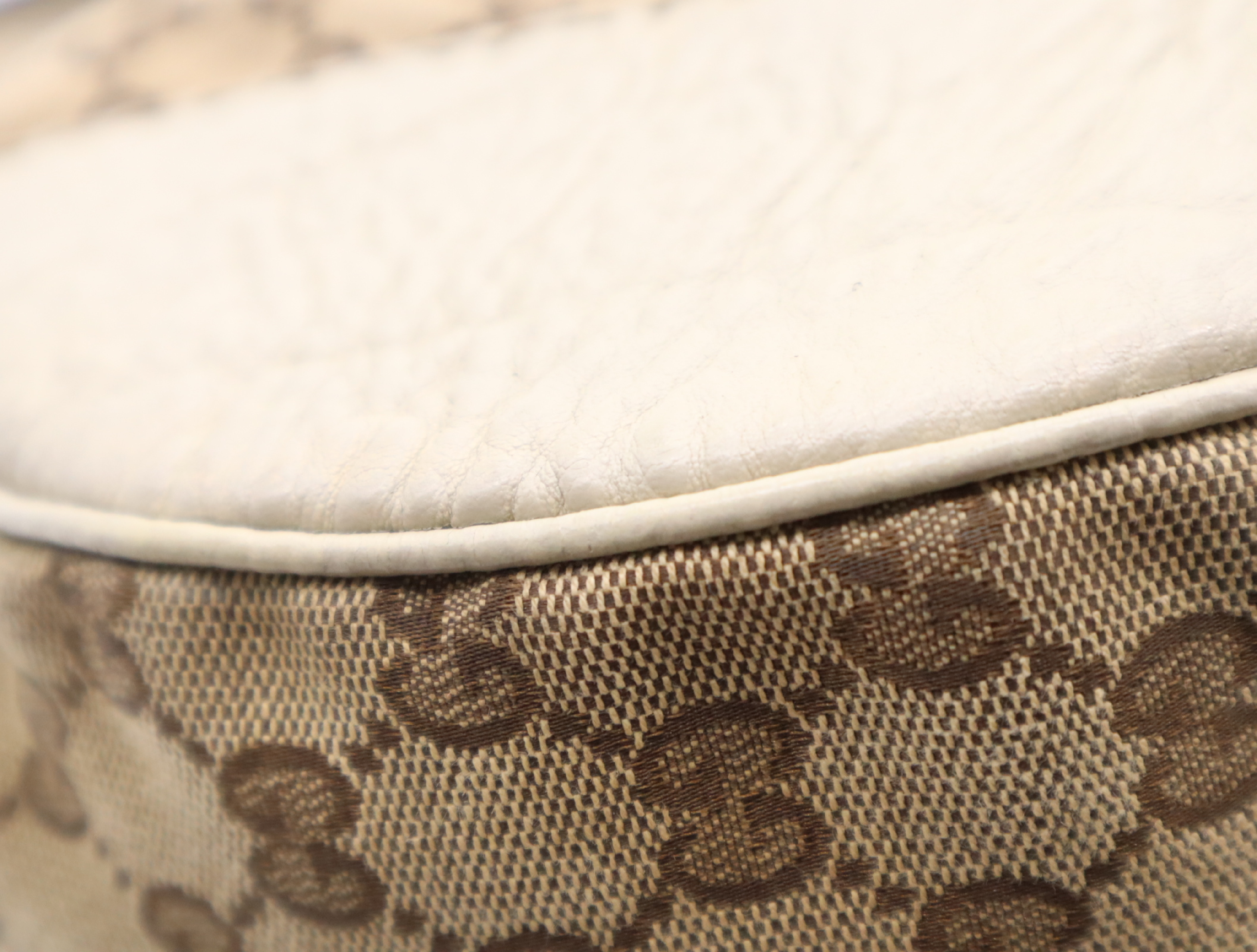 203504 Canvas x Leather Charlotte Handbag Brown Gold Hardware Handbag — view 6