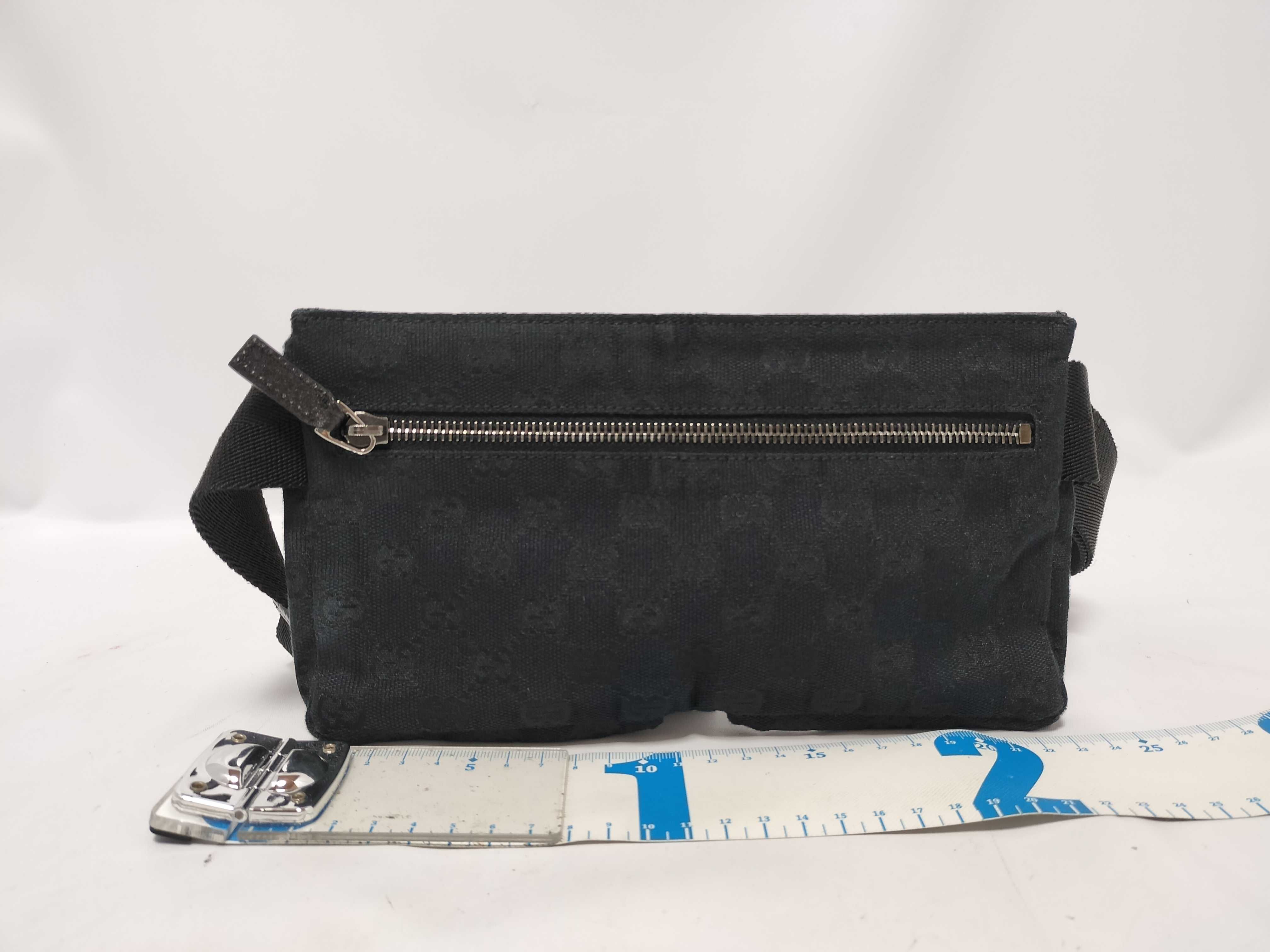 GG Canvas FR- GG Canvas x Leather Waist Bag Black 162962 Waist Bag — view 2