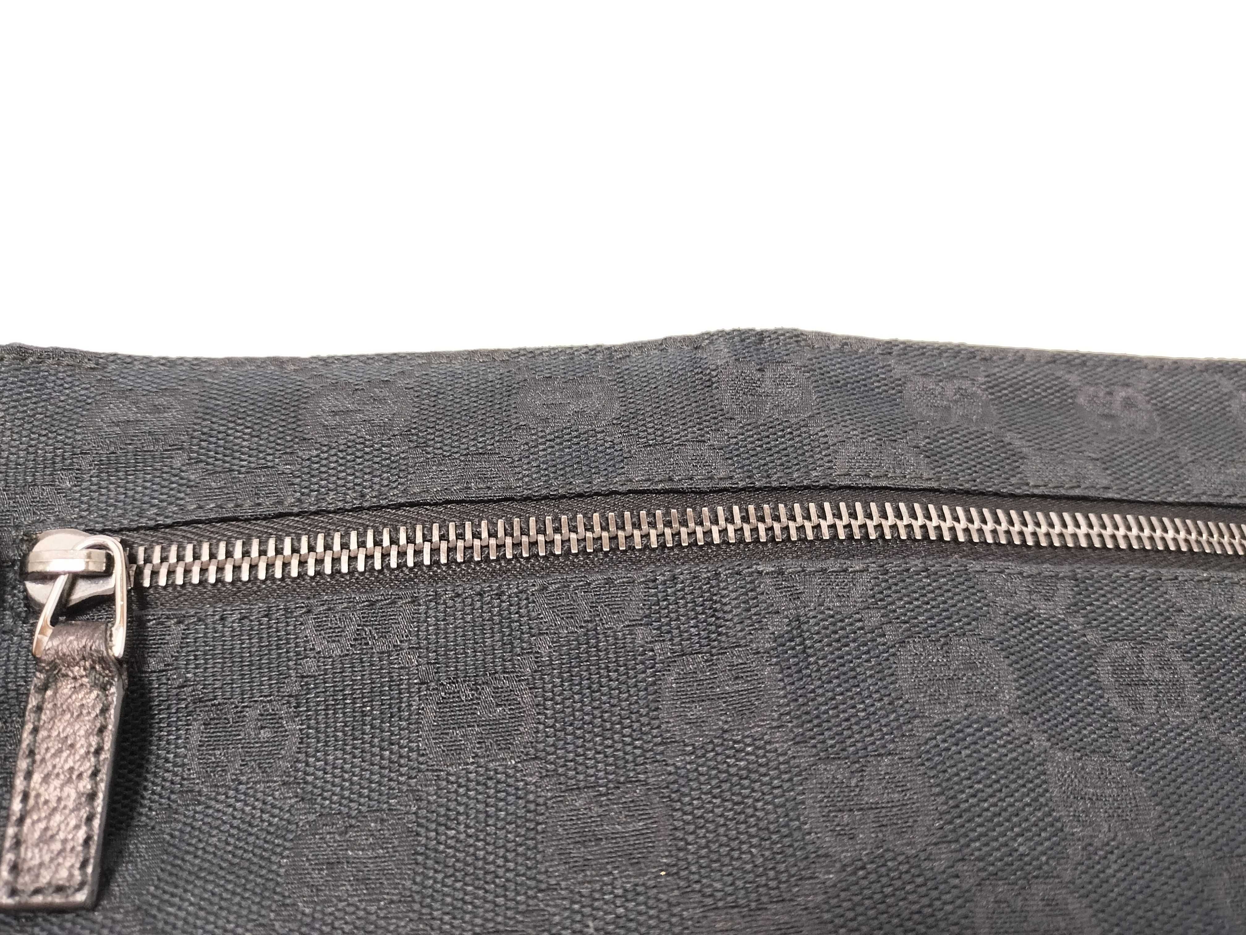 GG Canvas FR- GG Canvas x Leather Waist Bag Black 162962 Waist Bag — view 8