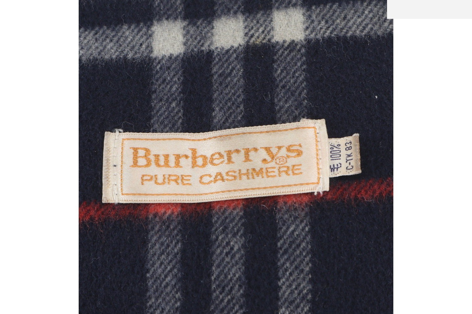 Tag attached, 100% cashmere, Nova Check pattern scarf. — view 3