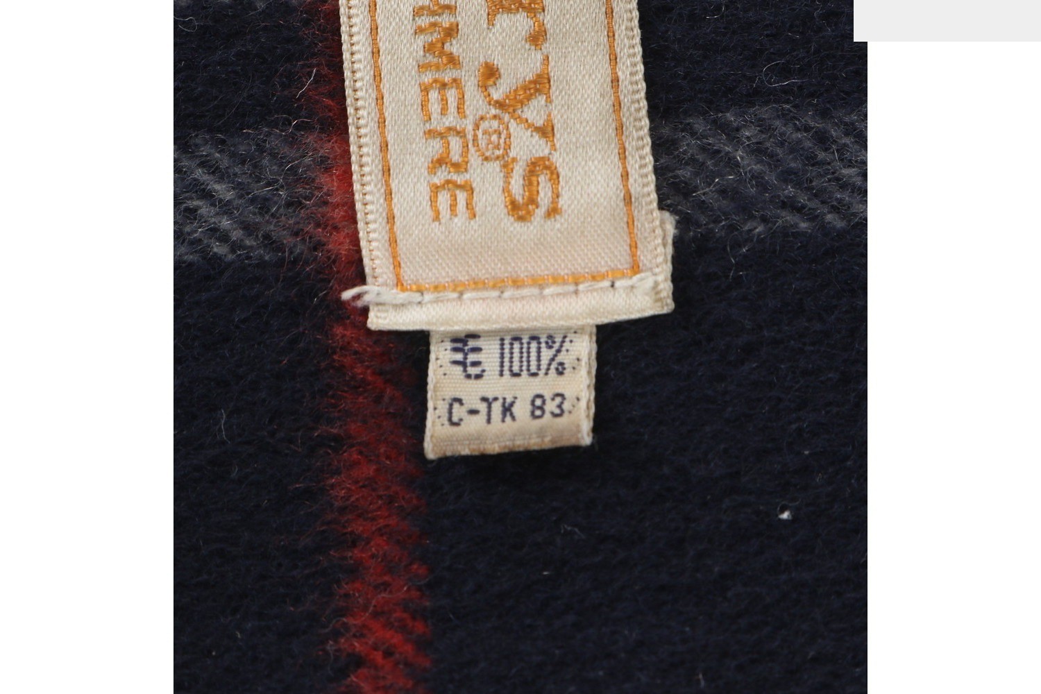 Tag attached, 100% cashmere, Nova Check pattern scarf. — view 4